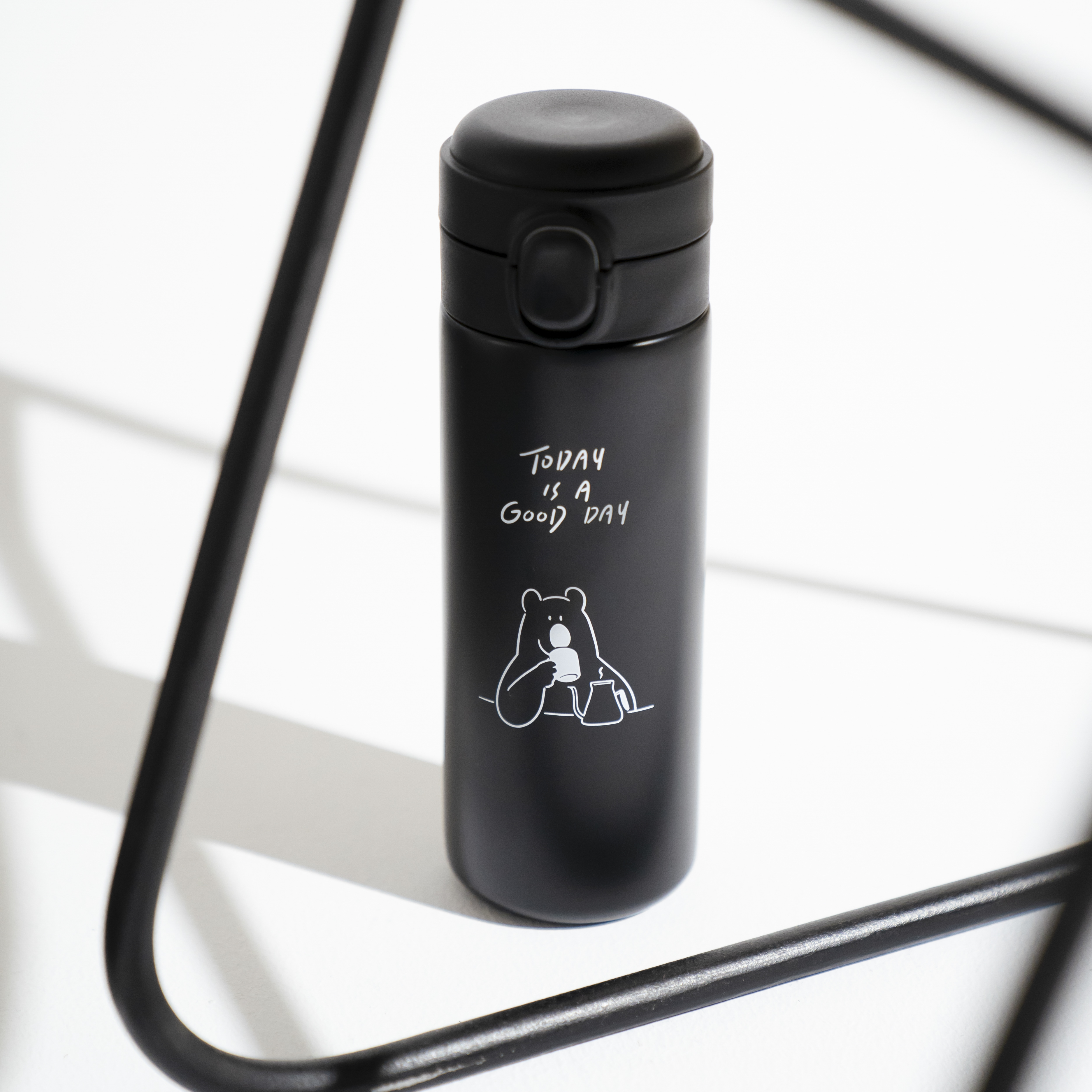 【害羞的黑田桑x慢慢挑-彈蓋聯名保溫杯】超輕量450ML|B.好日子款