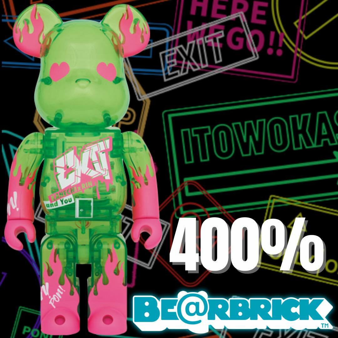 BEETLE BE@RBRICK EXIT 日本潮牌ENTRANCE 庫柏力克熊400%