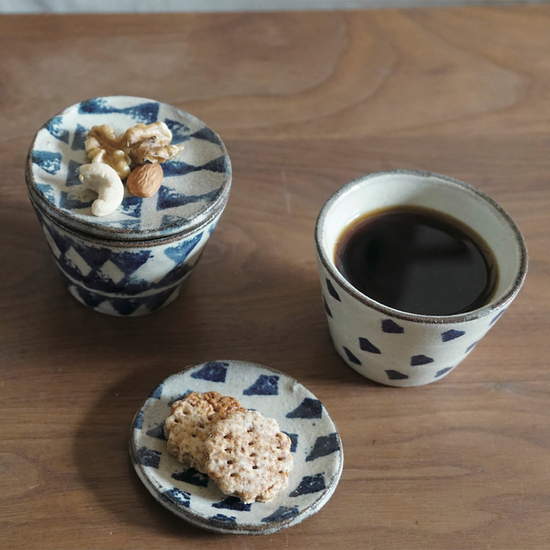 KOBIKI Mino-yaki Small Serving Plate Butterfly Pattern