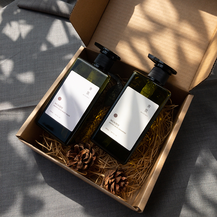 木質調洗髮沐浴組