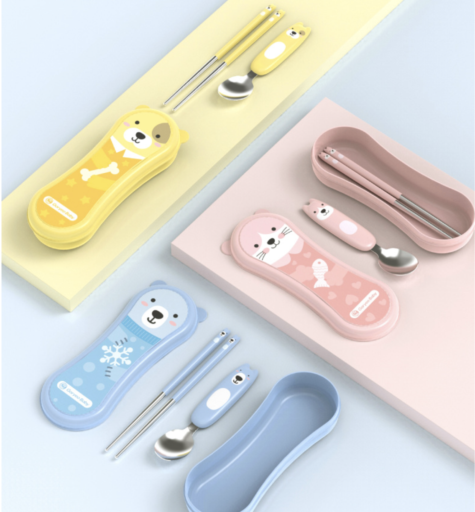 兒童萌寵筷匙組