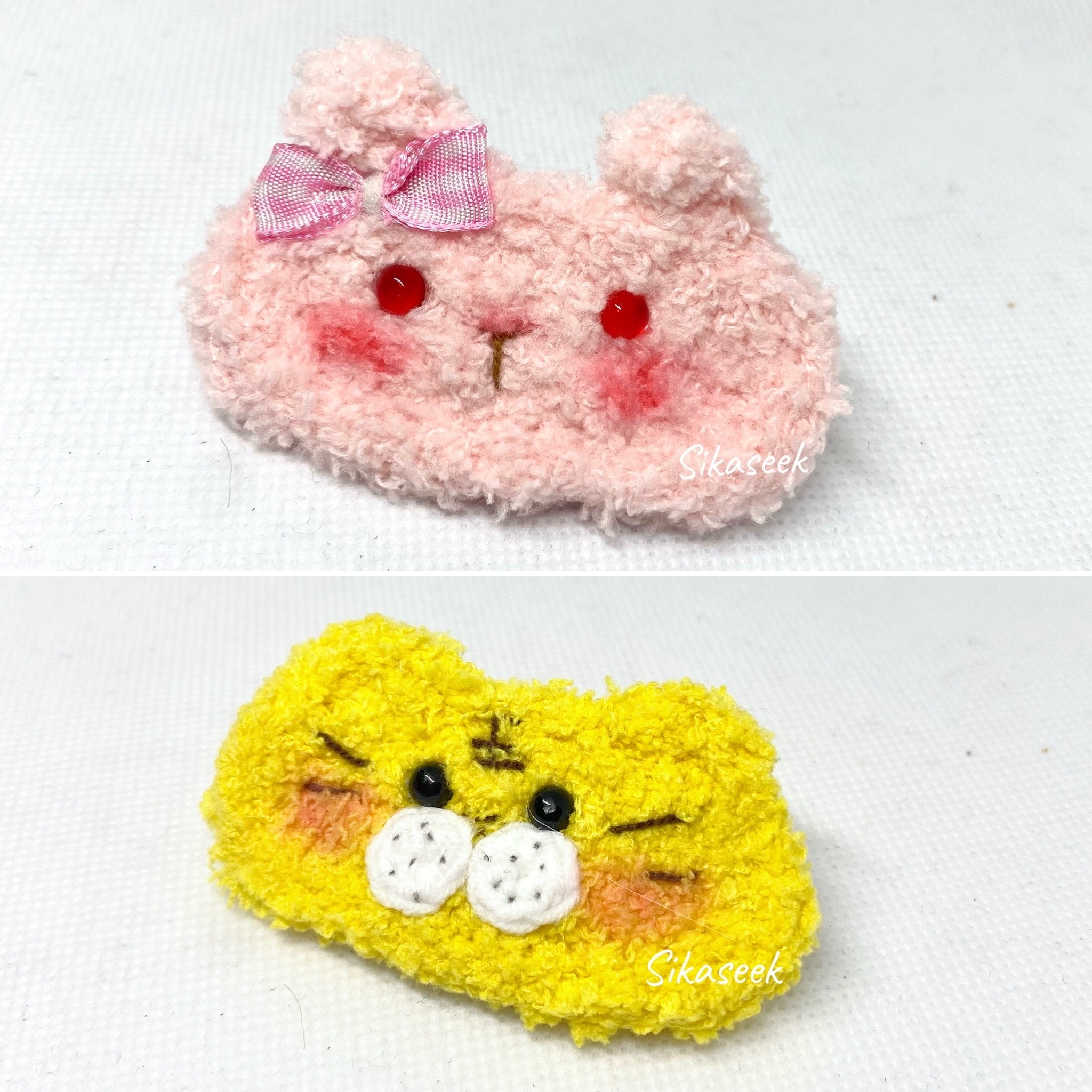 SK9250  毛绒兔子老虎頭夾