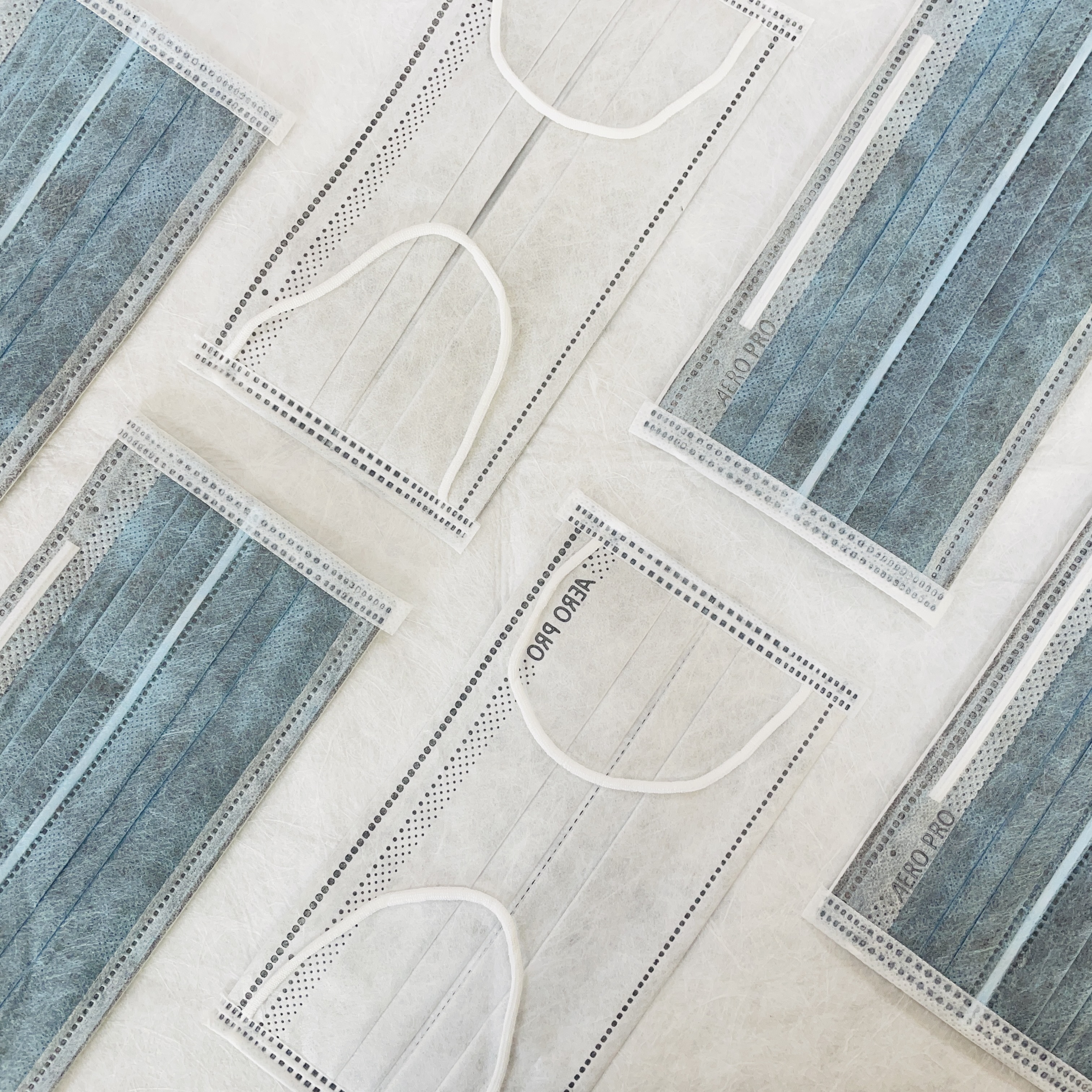 AERO PRO 活性碳系列 - 極光藍 平面醫用活性碳口罩 (單片包; 50片/盒)