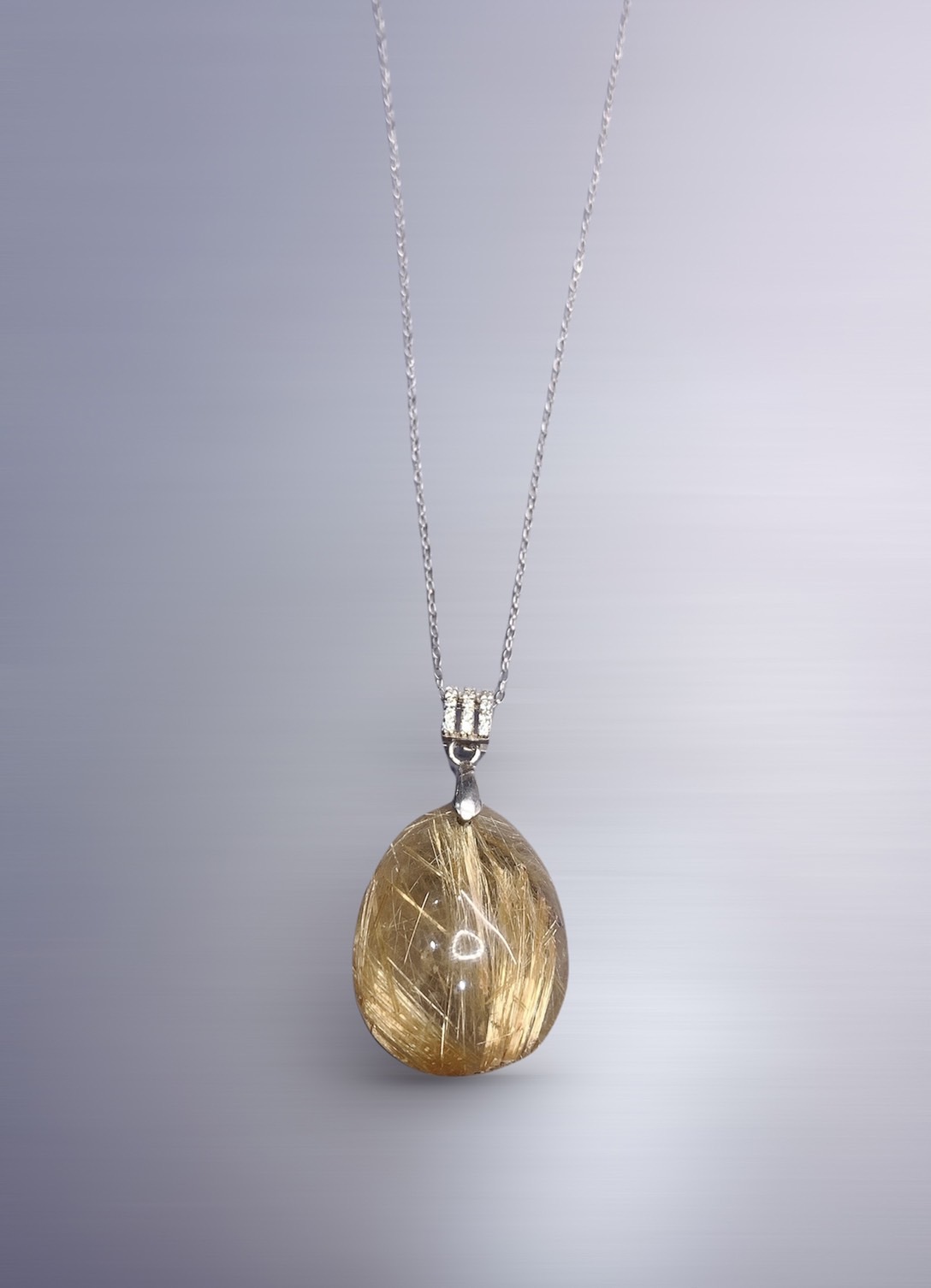 鈦晶水滴型項鍊丨財源滾滾