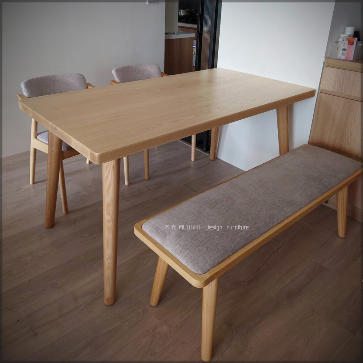 Finn北歐梣木全實木餐桌|可訂製