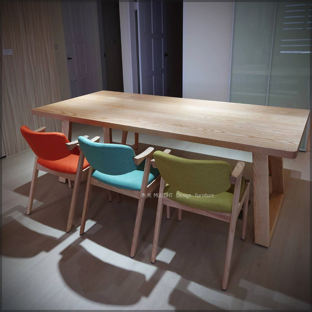 Grace-北歐斜腳全實木桌|可訂製