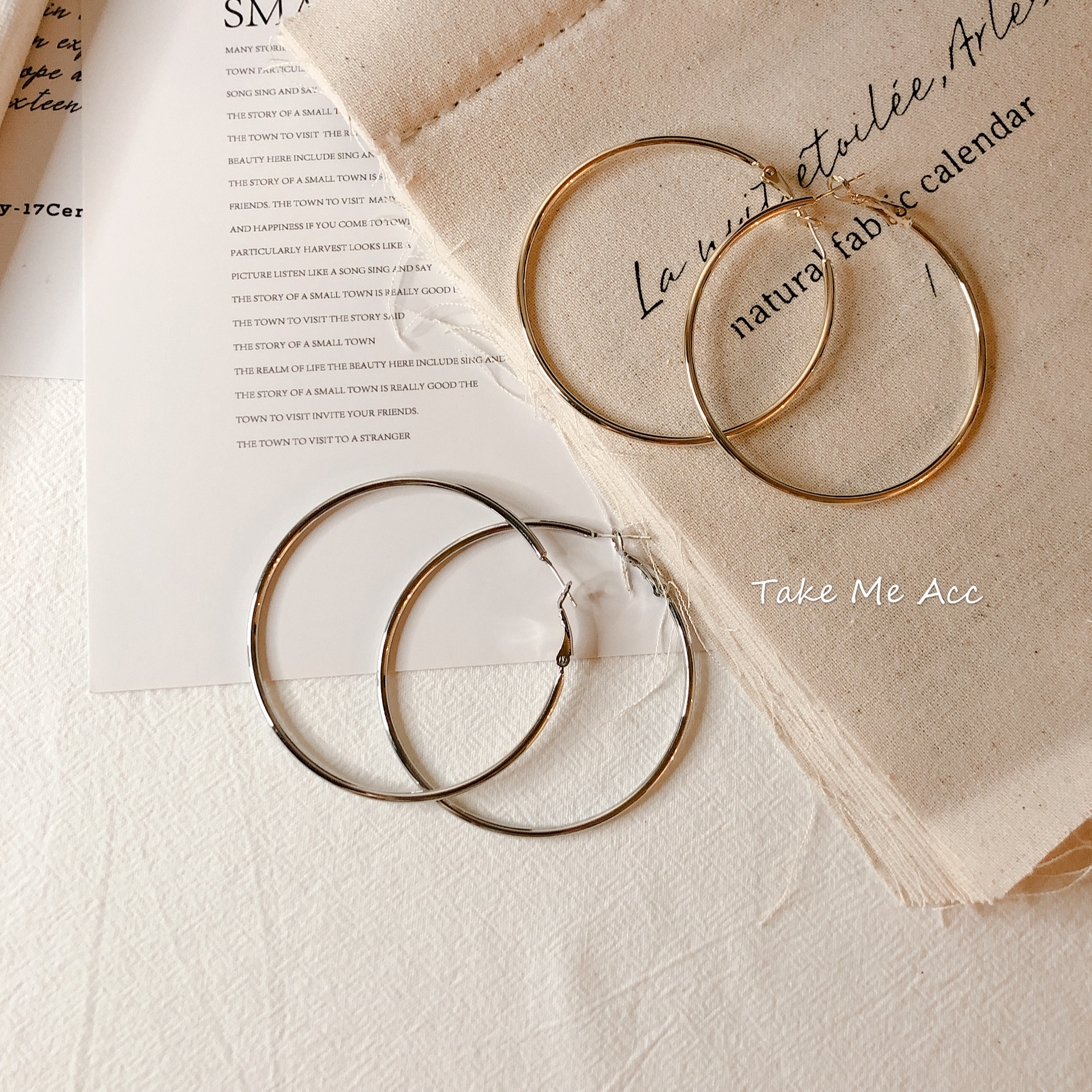 必備極簡圈圈│ 純銀針耳環