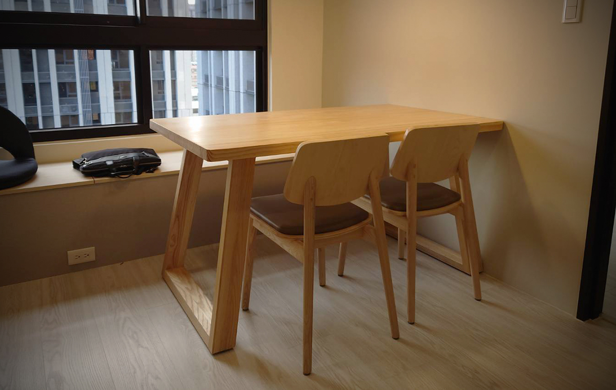 Grace-北歐斜腳全實木桌|可訂製