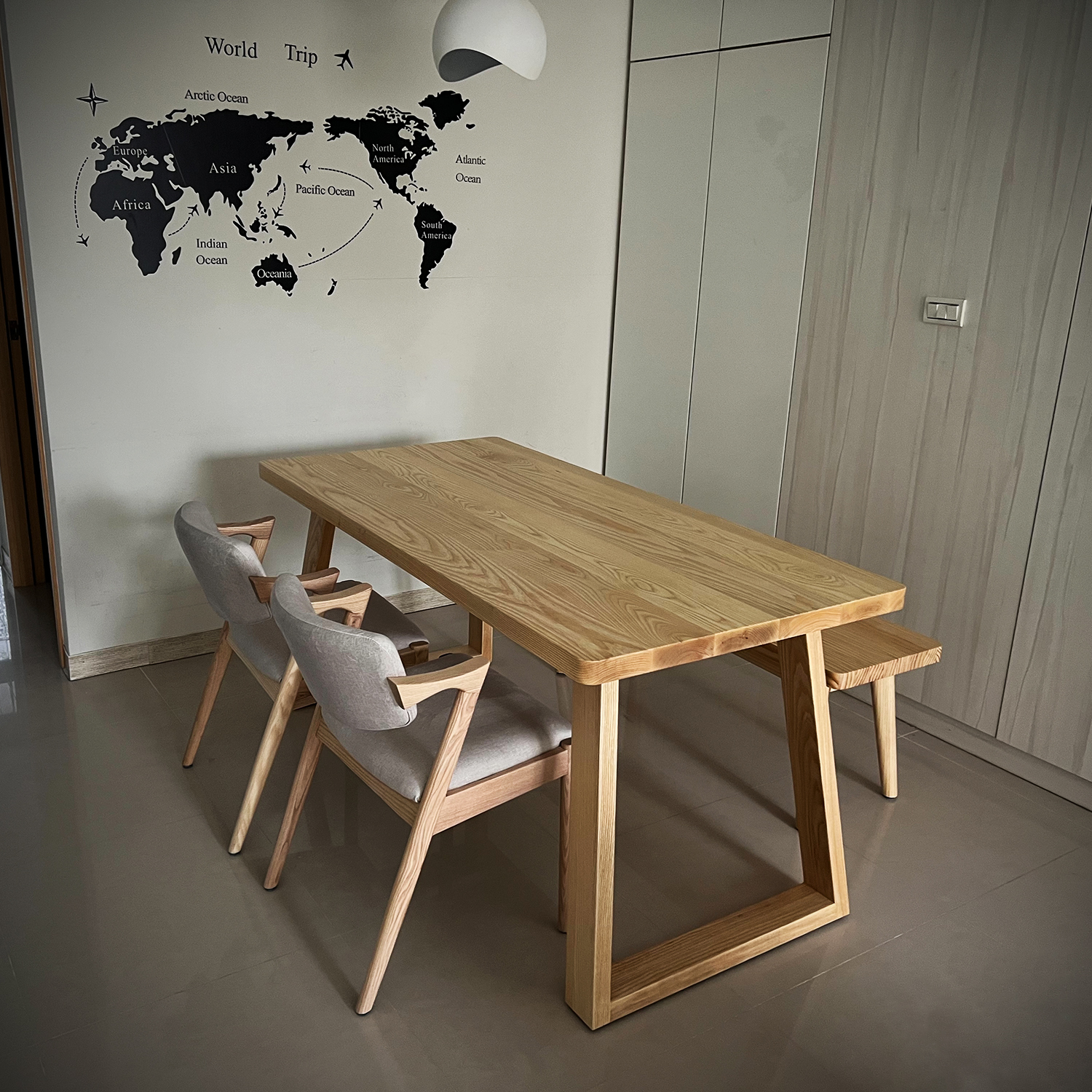 Grace-北歐斜腳全實木桌|可訂製