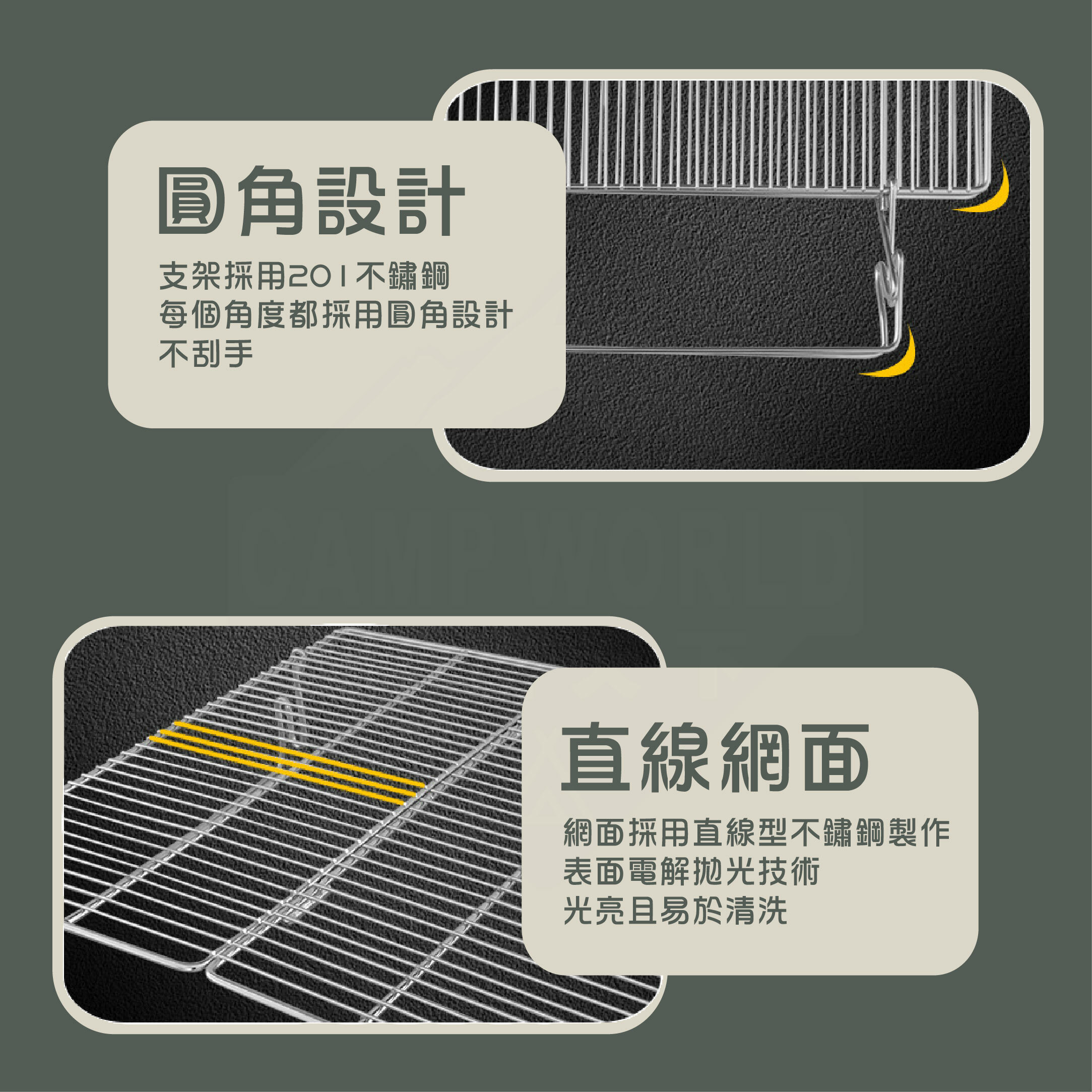 【CampingMoon】柯曼 輕便燒烤爐 MT-2 專用烤網一入