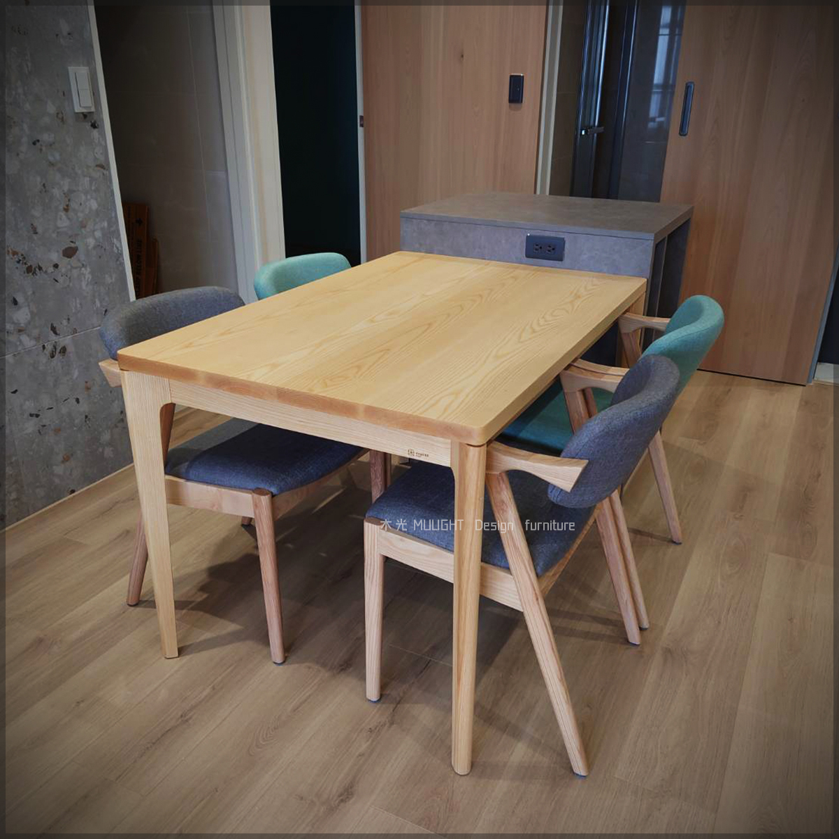 FION-梣木極簡四腳全實木桌|可訂製