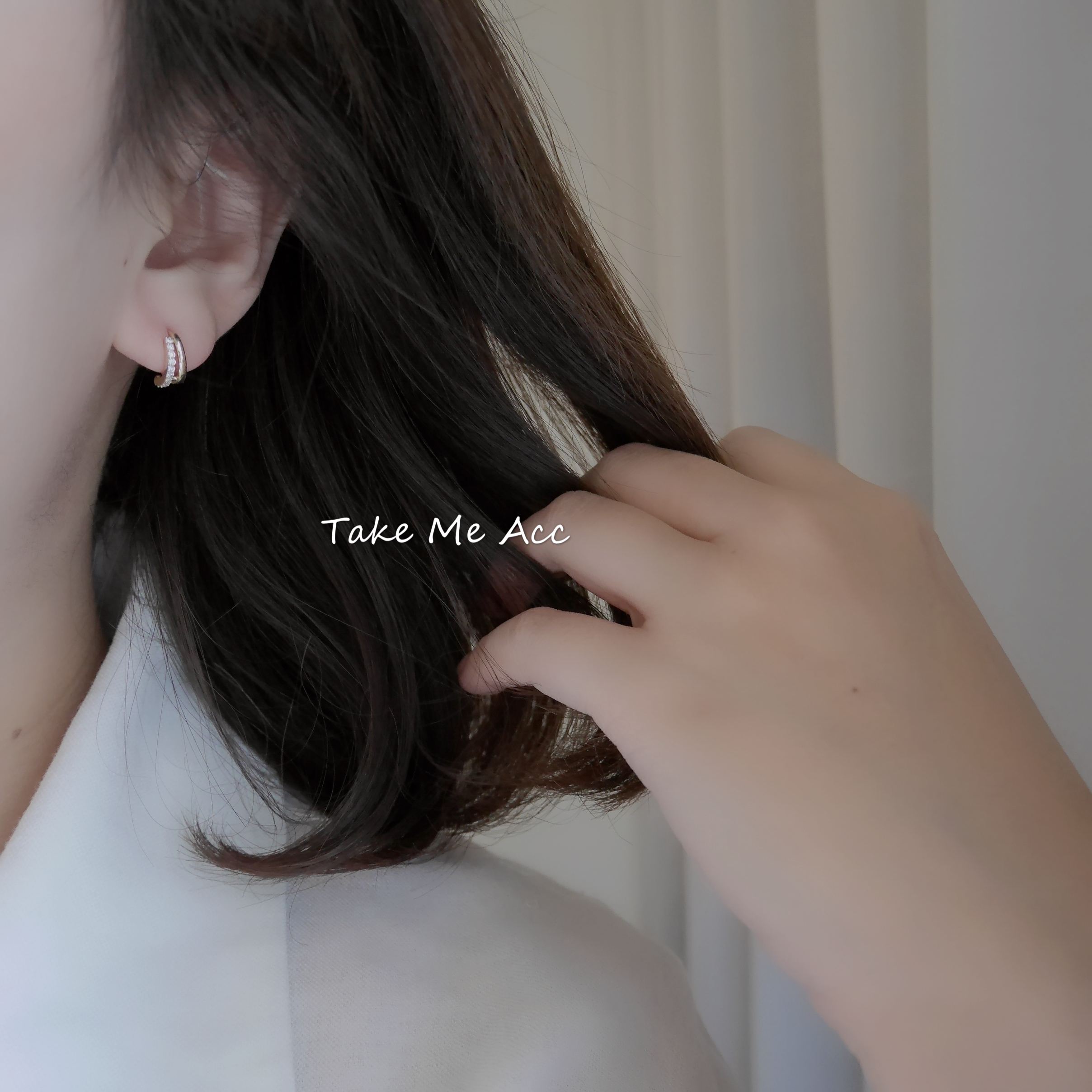 流星墜落的交會 │ 純銀針耳環