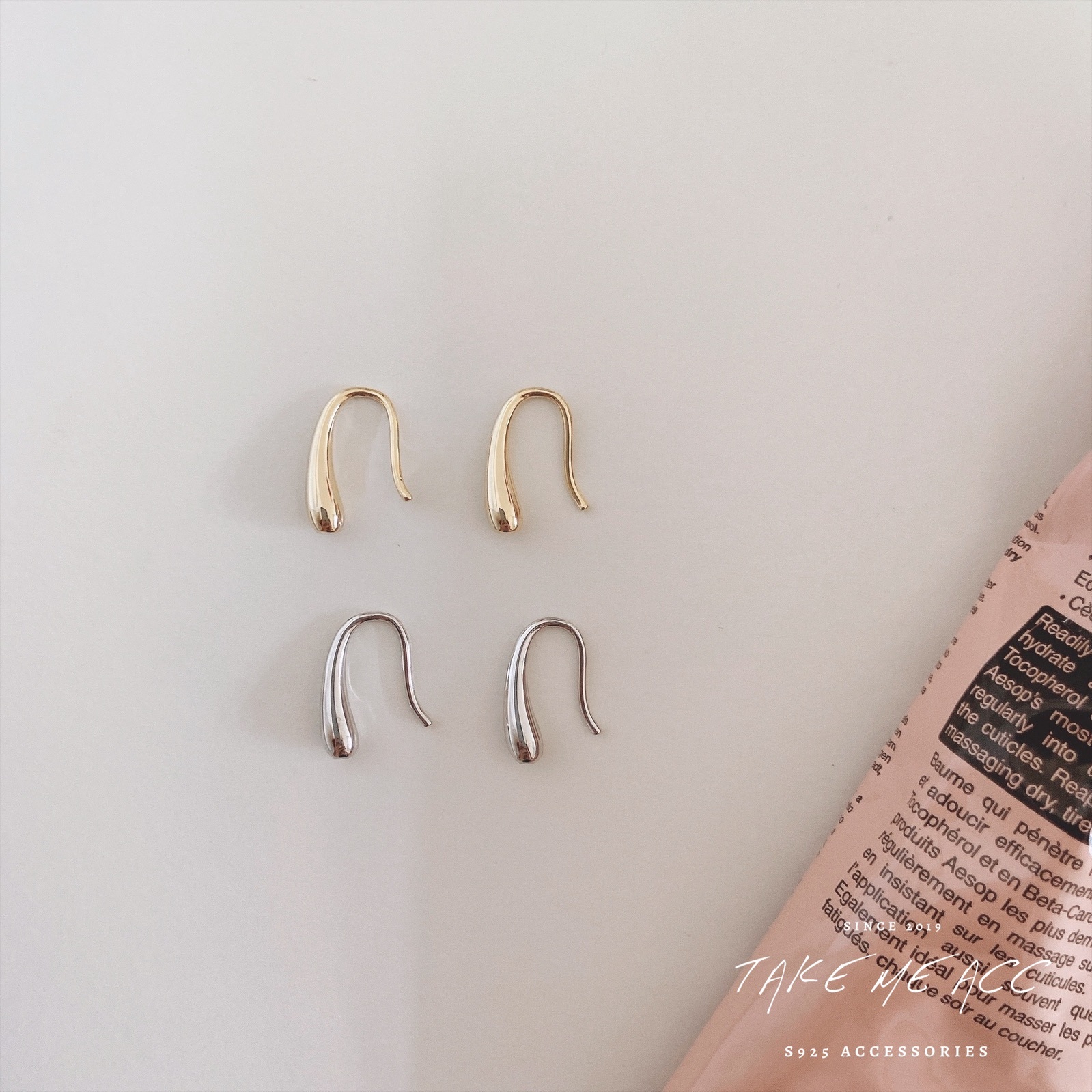 小冰滴 │ 純銀針耳環