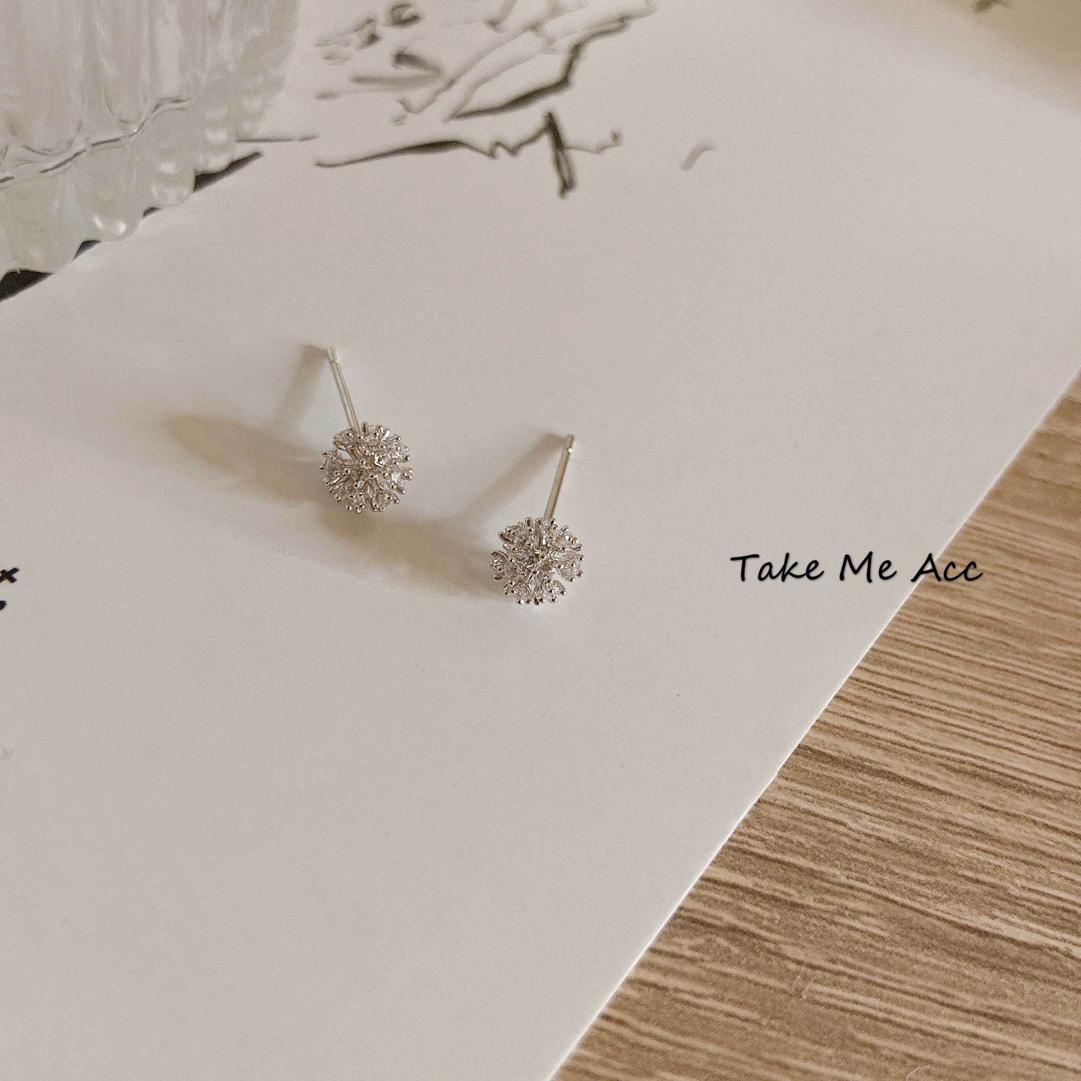 綻放 │ 純銀針耳環