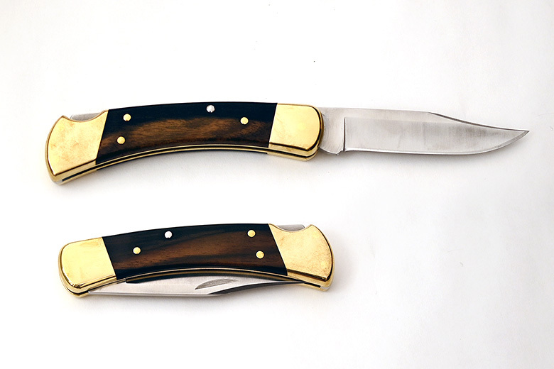 BUCK 110狩獵折刀經典版 黑檀木刀柄 附真皮皮套 BU110