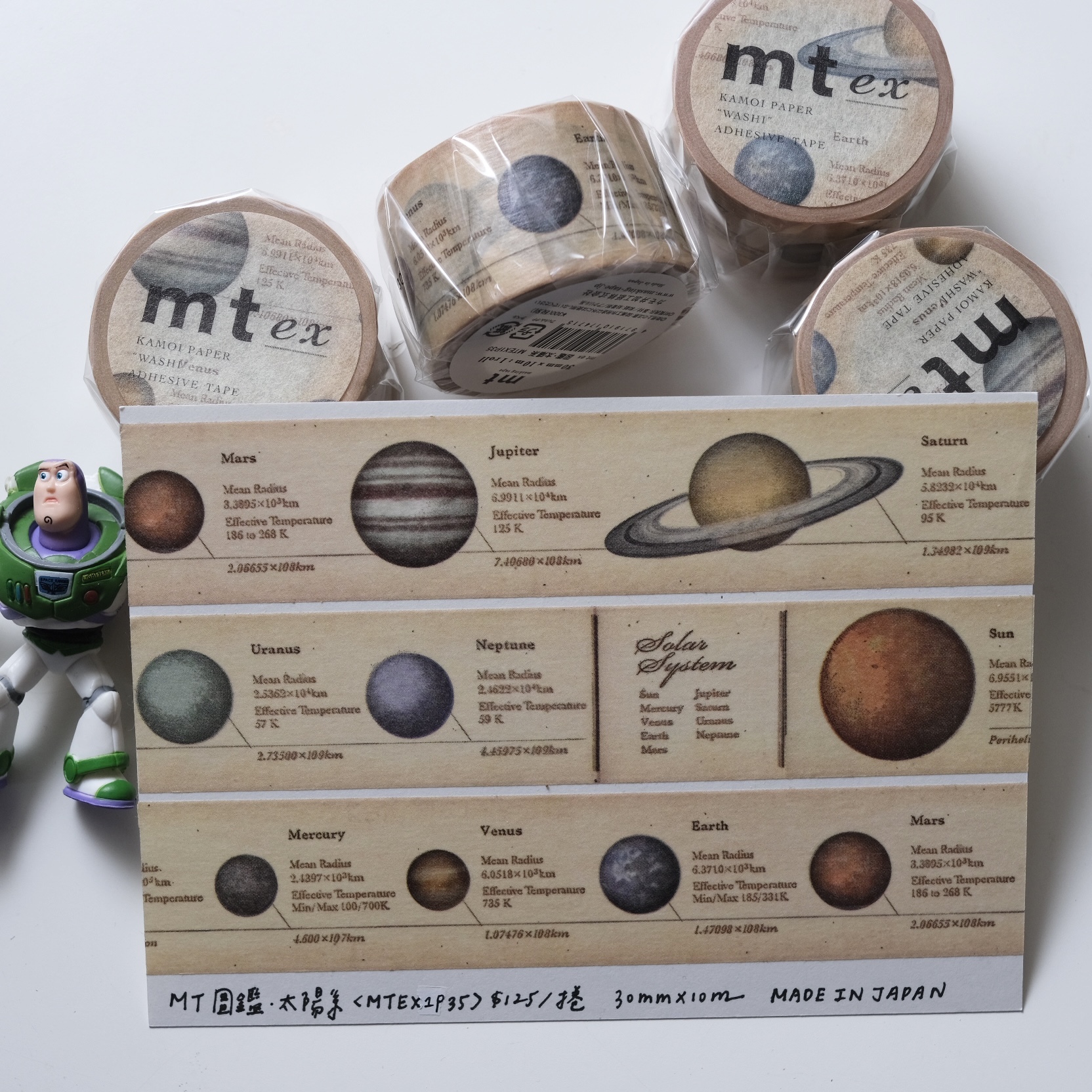 mt ex系列 圖鑑太陽系紙膠帶｜mt 日本