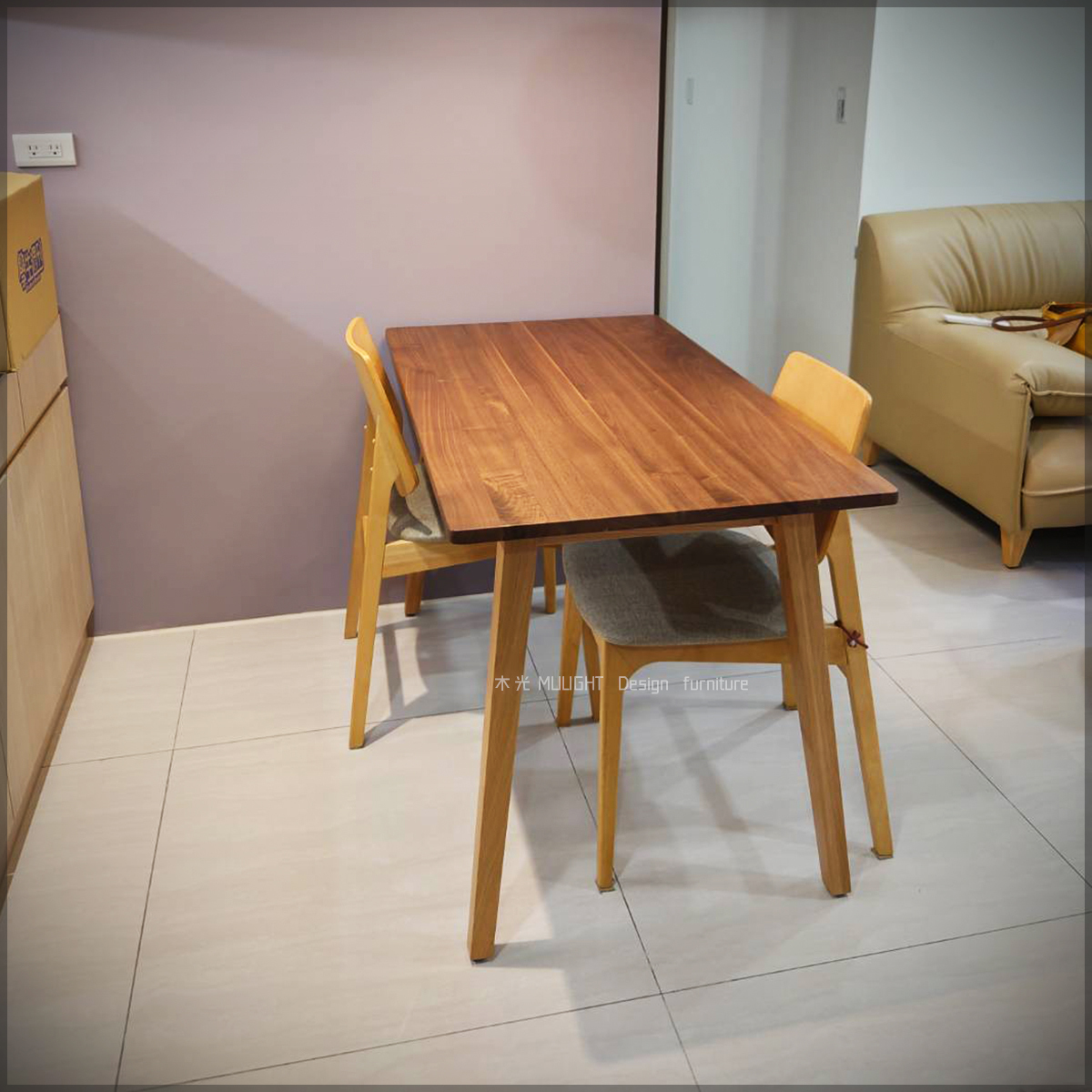 絕美雙色全實木餐桌|可訂製