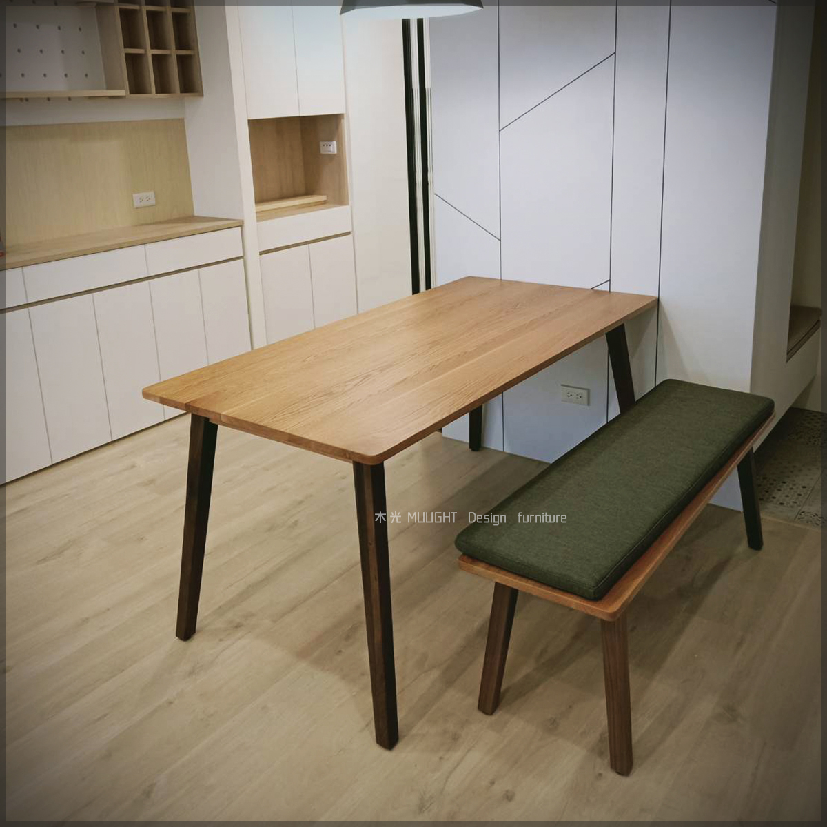 絕美雙色全實木餐桌|可訂製