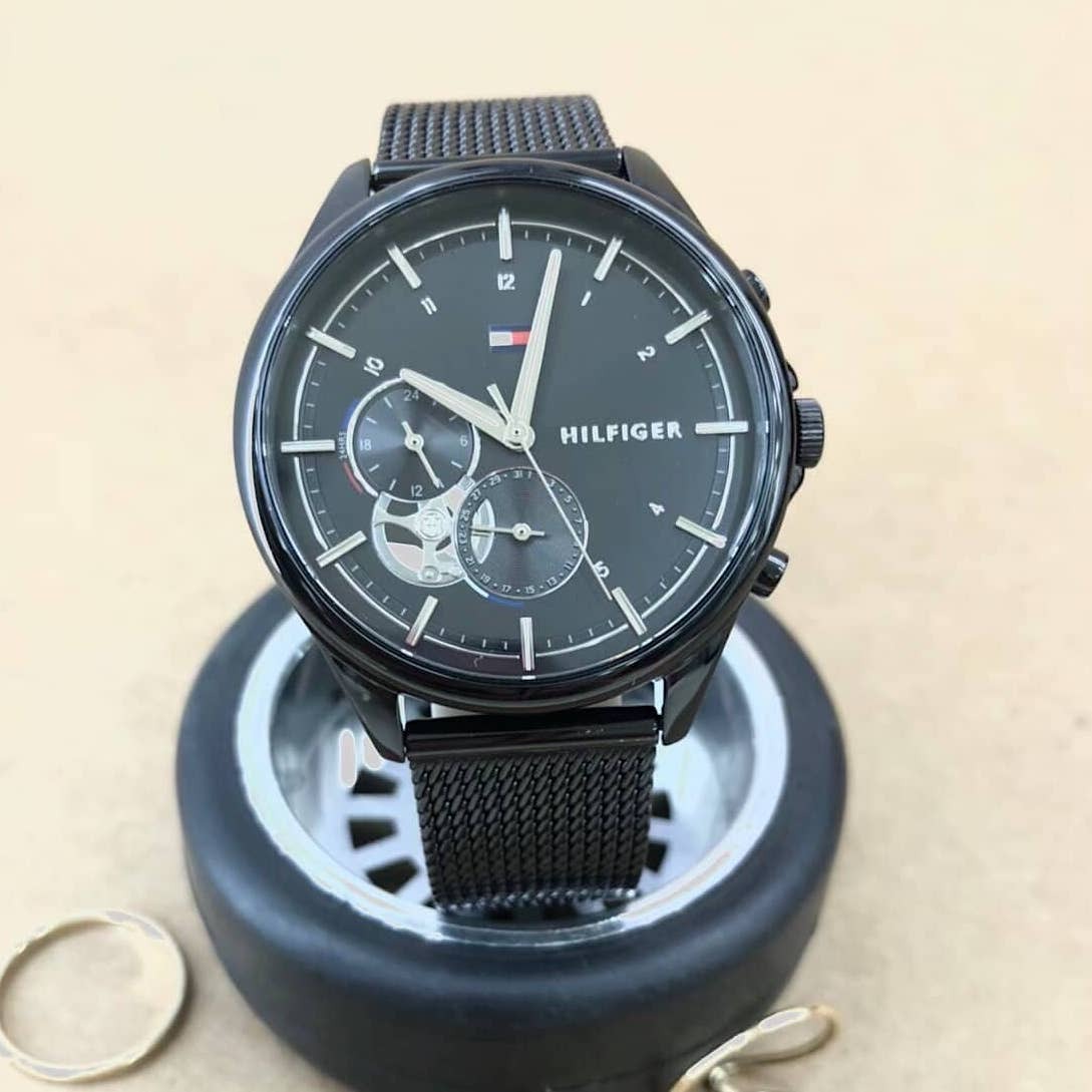 【Tommy Hilfiger】 鏤空時尚編織米蘭鋼帶中性錶 1782485 36mm 現代鐘錶