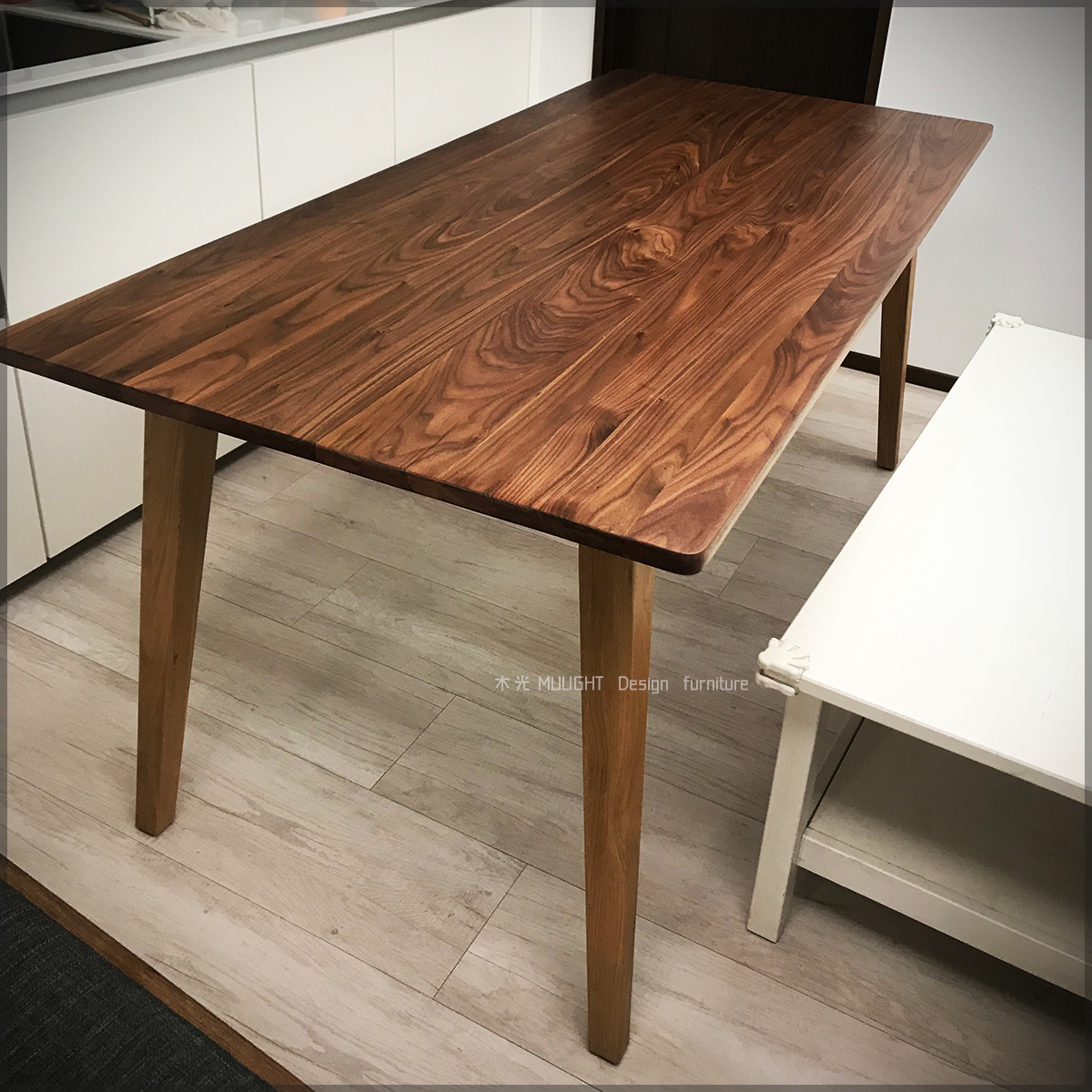 絕美雙色全實木餐桌|可訂製