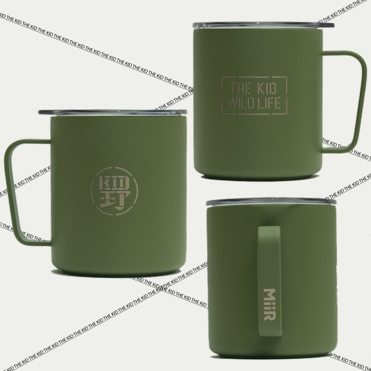 KID ® x MiiR 雙層真空保溫保冰露營杯12oz 柏樹綠