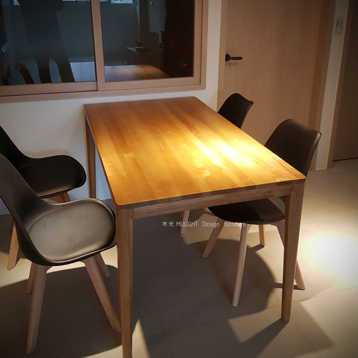 Ash梣木全實木極致四腳餐桌