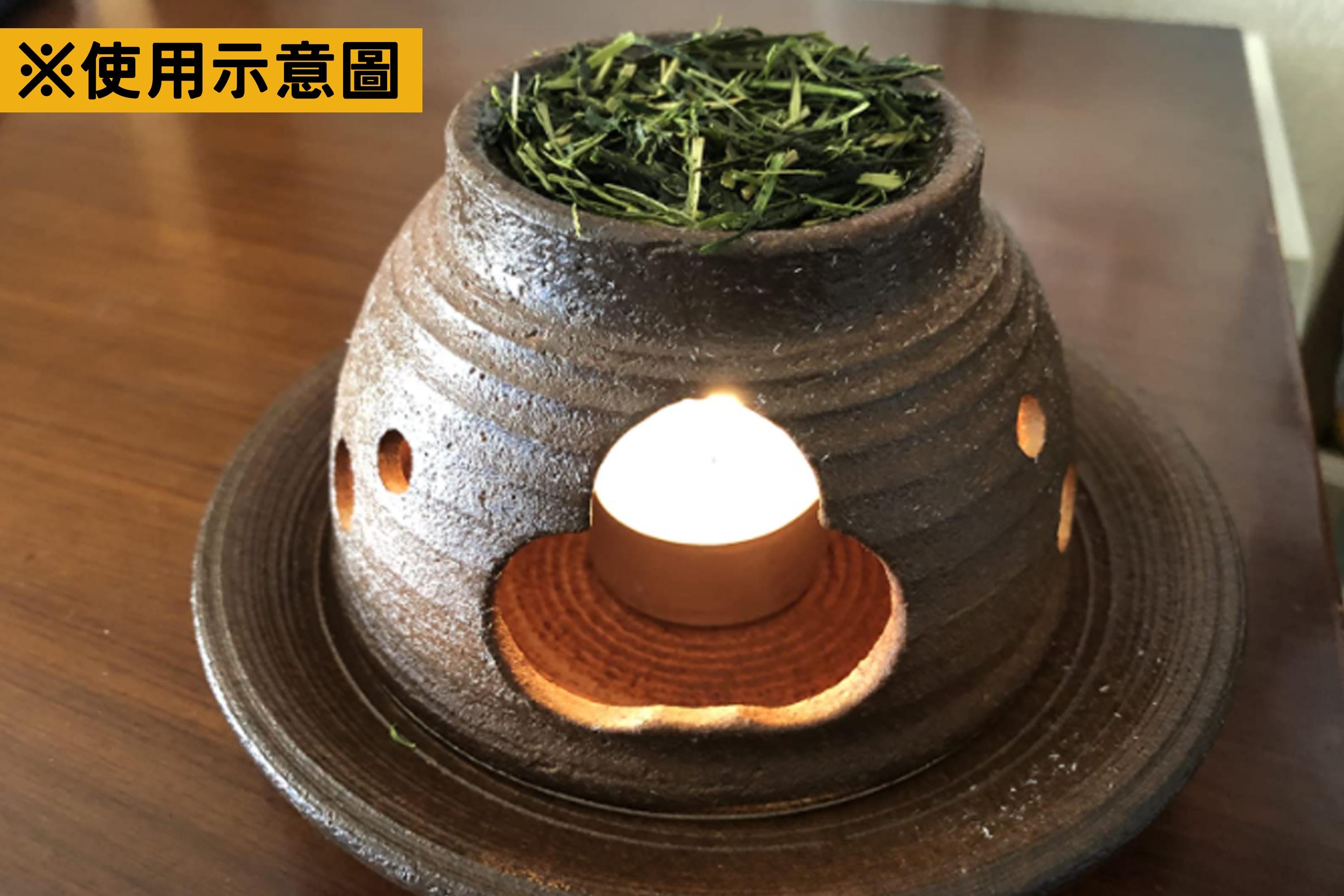 茶香爐與茶葉與蠟燭