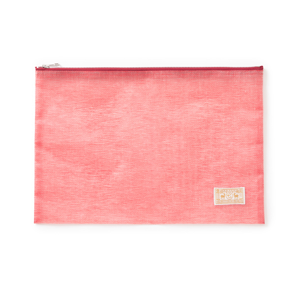 中川政七-(金屬拉鍊)蚊帳尼龍收納包 大/紅