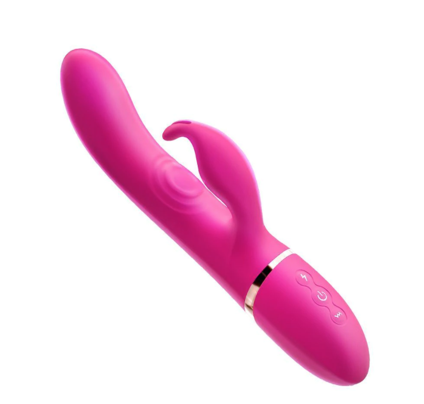 EROCOME 《Canes Venatici 獵犬座》G點拍打高潮溫感雙頭震動按摩棒 （玫瑰紅色）