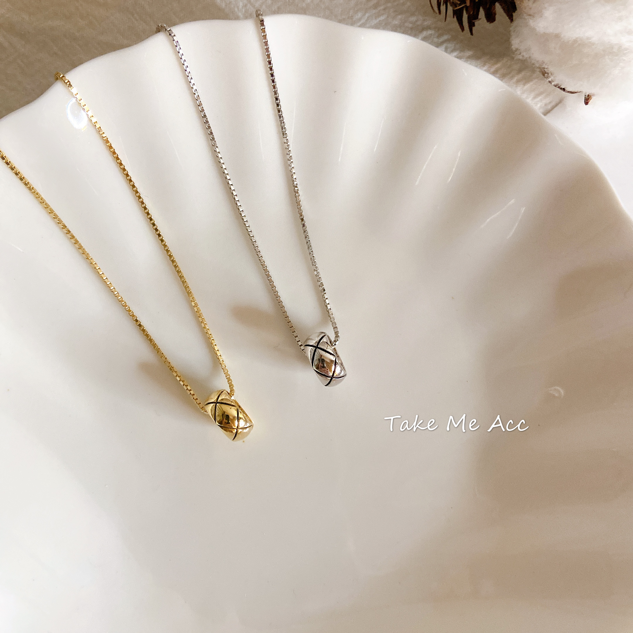 菱格月空 │ 純銀項鍊