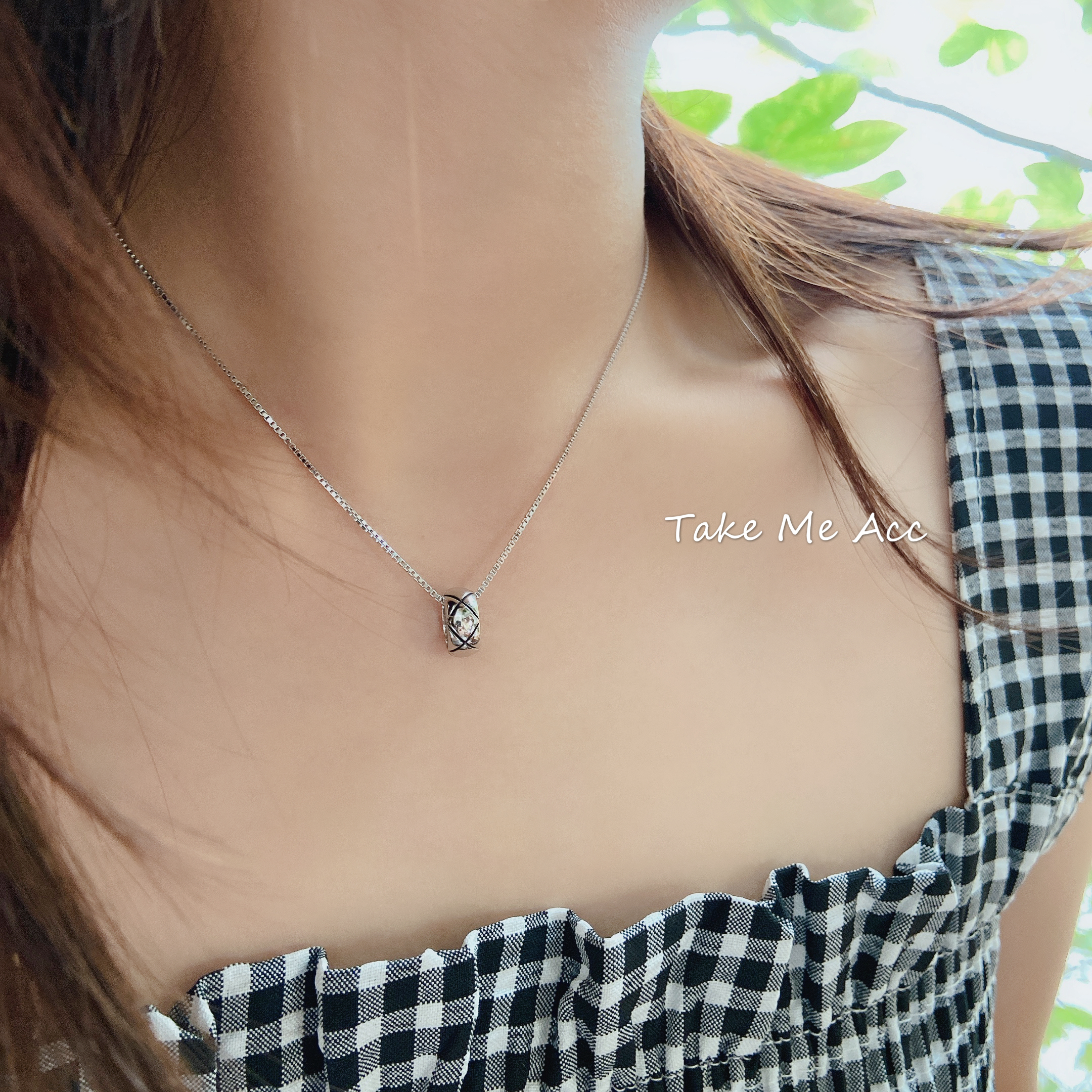 菱格月空 │ 純銀項鍊