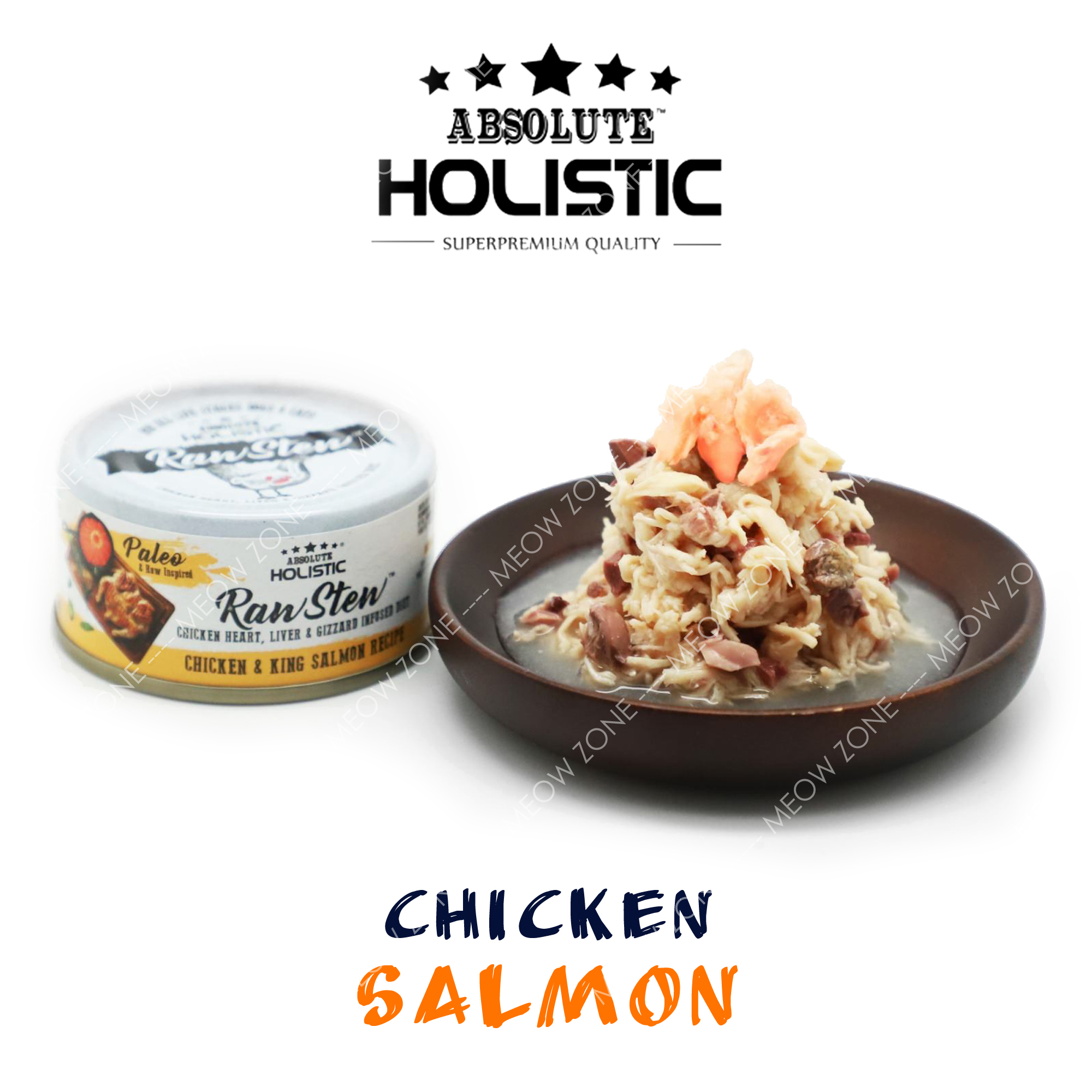 Raw Stew頂級鮮肉主食罐 - 雞+國王鮭魚 Chicken & Salmon Recipe 80g