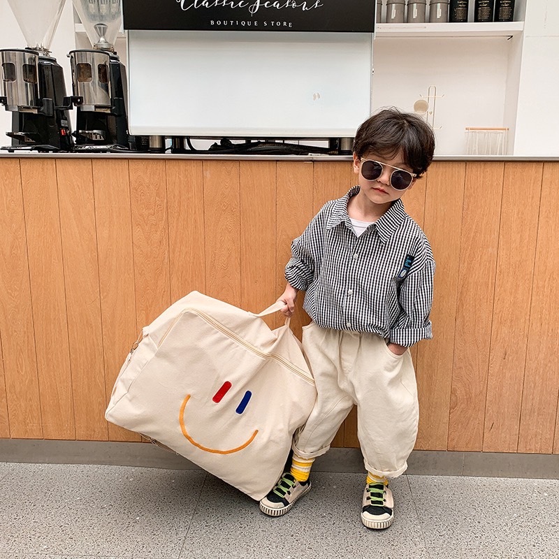 韓版微笑棉被/行李袋