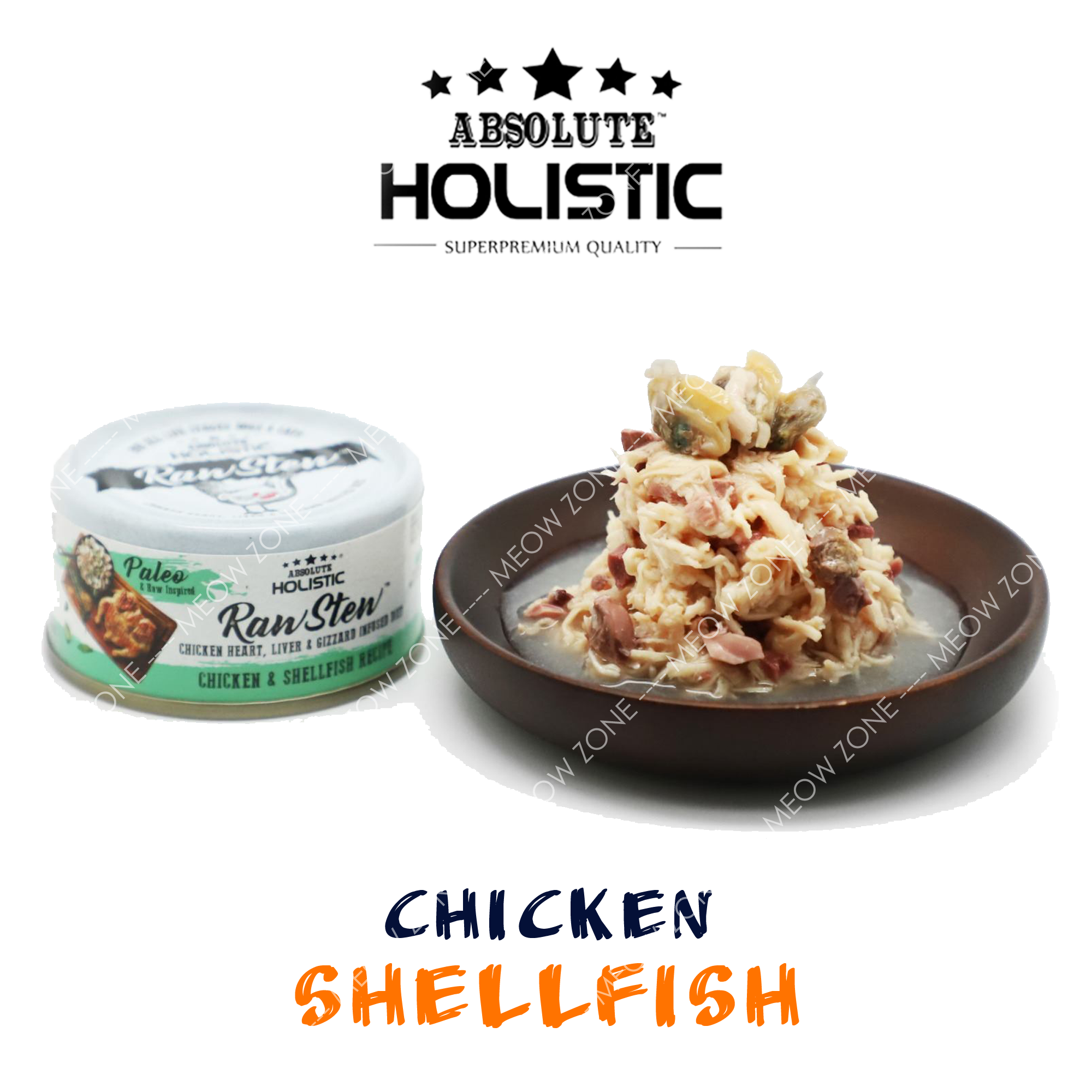 Raw Stew頂級鮮肉主食罐 - 雞+貝類 Chicken & Shellfish Recipe 80g