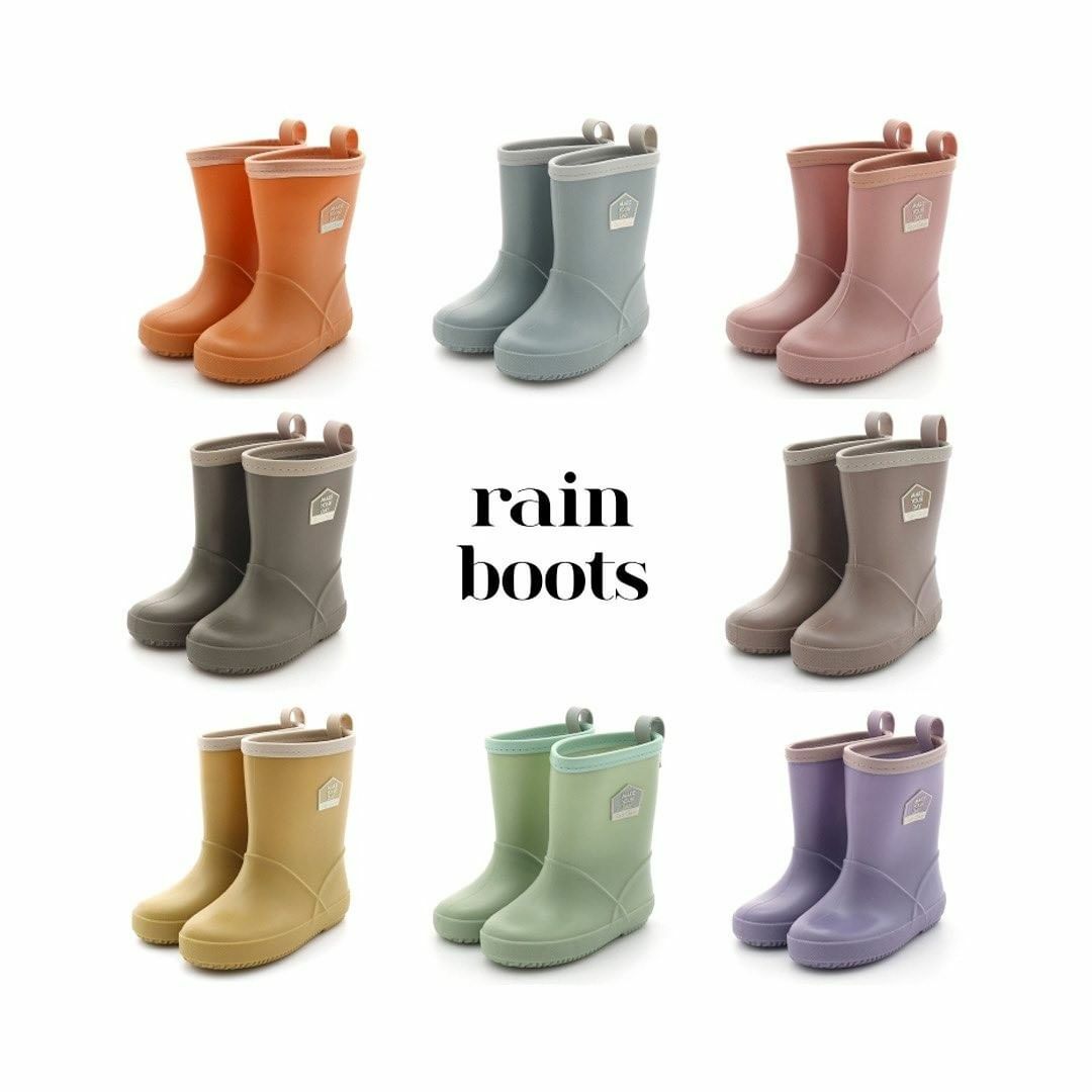 日本MYD 絕美色系 質感雨鞋 (藍綠色，16-17) M190501