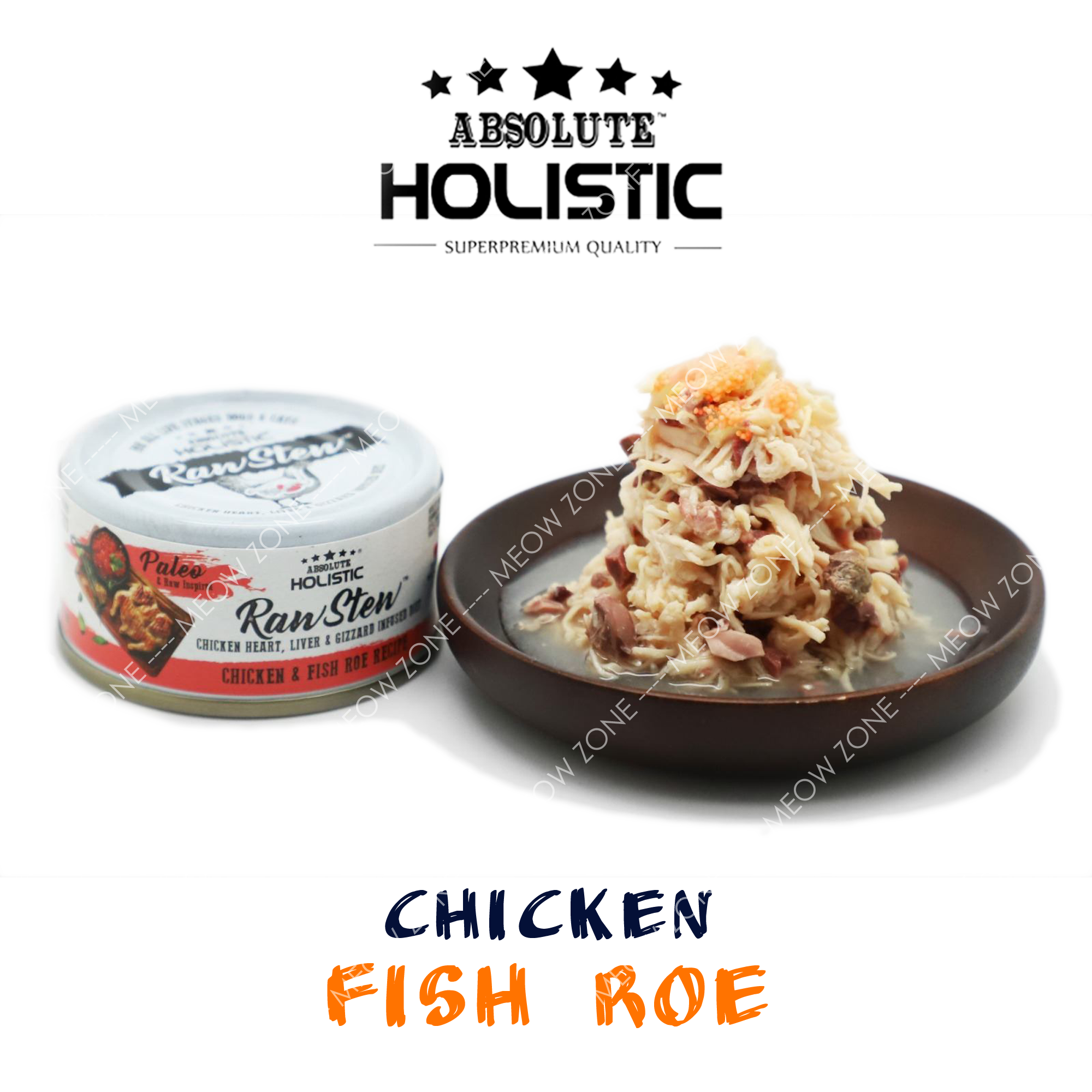 Raw Stew頂級鮮肉主食罐 - 雞+魚籽 Chicken & Fish Roe Recipe 80g