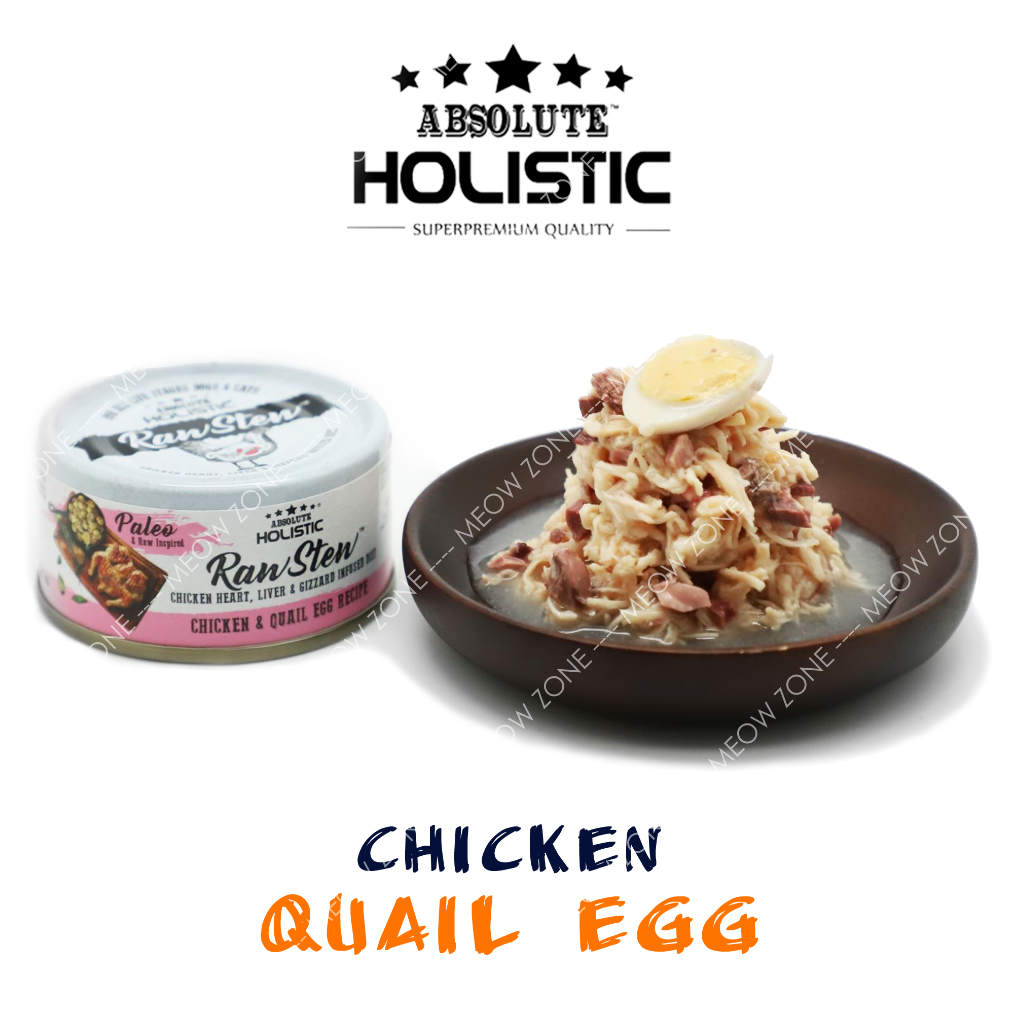 Raw Stew頂級鮮肉主食罐 - 雞+鵪鶉蛋 Chicken & Quail Egg Recipe 80g