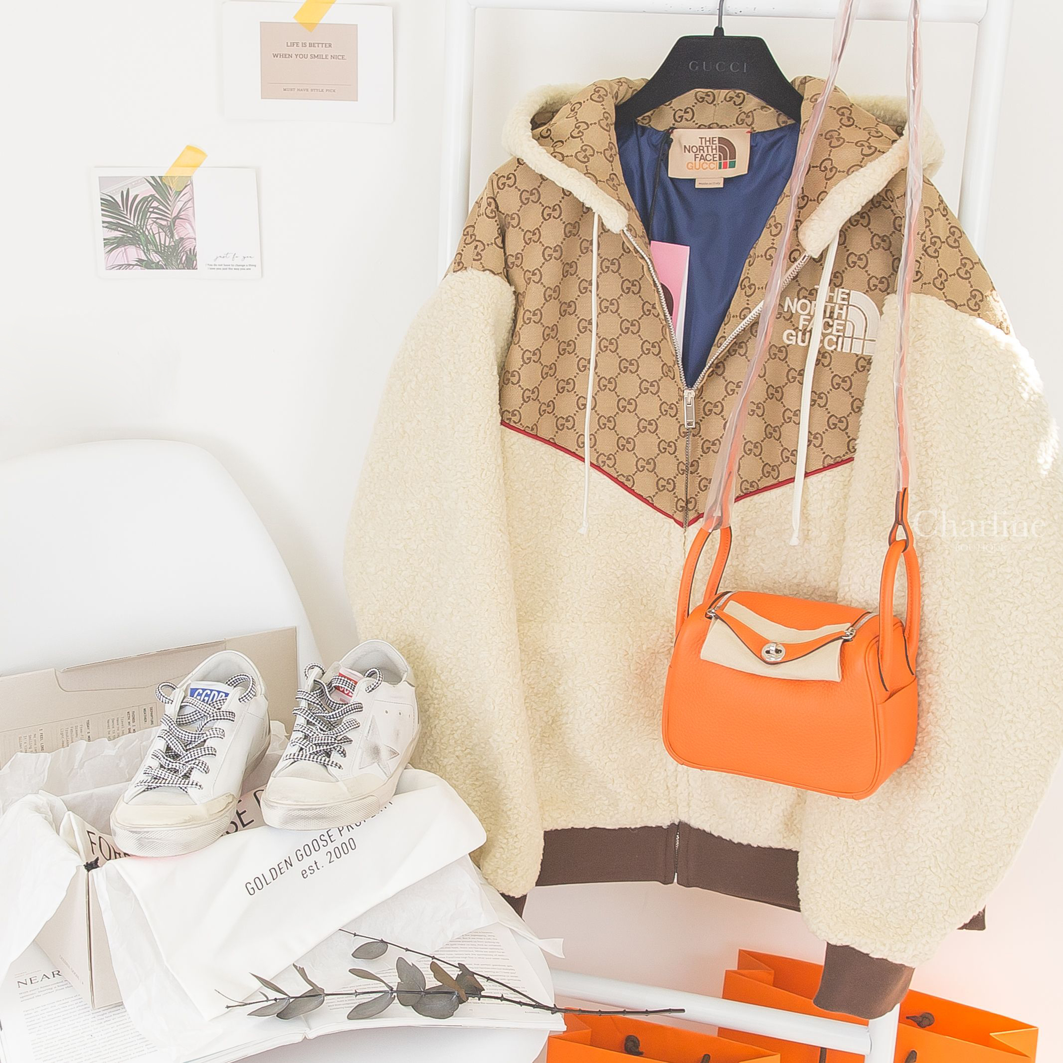 Hermès Lindy Mini 9J Feu Taurillon Clemence Z刻火焰橘銀釦-Charline Boutique 精品代購