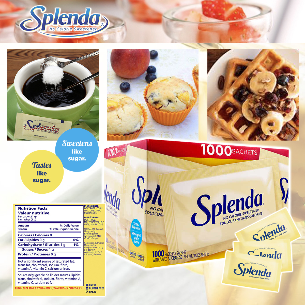 CITYSUXXX 35折 嘅價錢！KAY: 最好味●天然●名牌代糖: SPLENDA 30包（散裝）