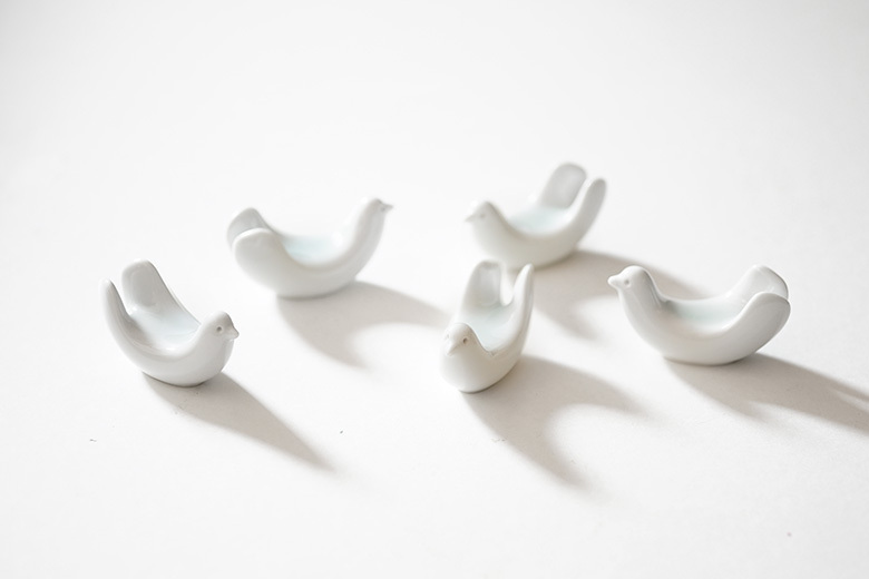 白山陶器鳥類 筆擱