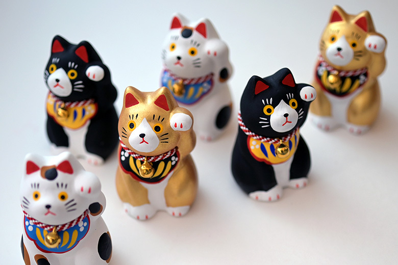 民藝手繪招財貓：招福、厄除、招財