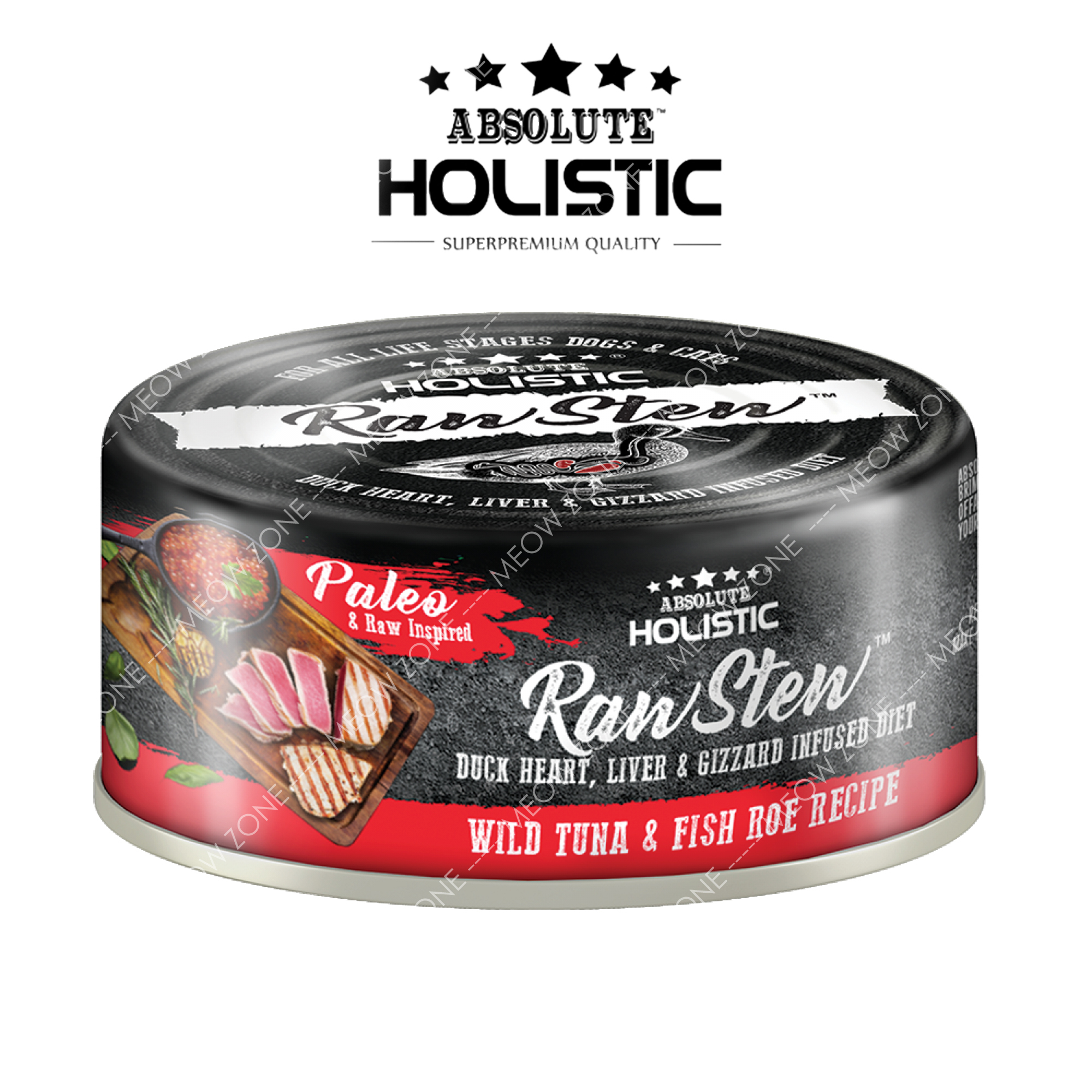 Raw Stew頂級鮮肉主食罐 - 鴨+野生白肉金槍魚+魚籽 Duck & Tuna & Fish Roe Recipe 80g