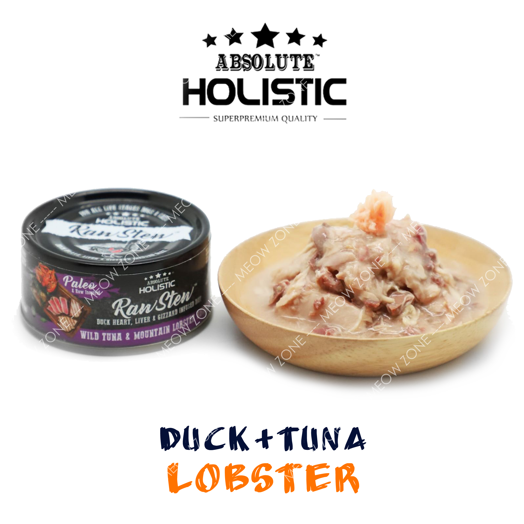 Raw Stew頂級鮮肉主食罐 - 鴨+野生白肉金槍魚+龍蝦 Duck & Tuna & Lobster Recipe 80g