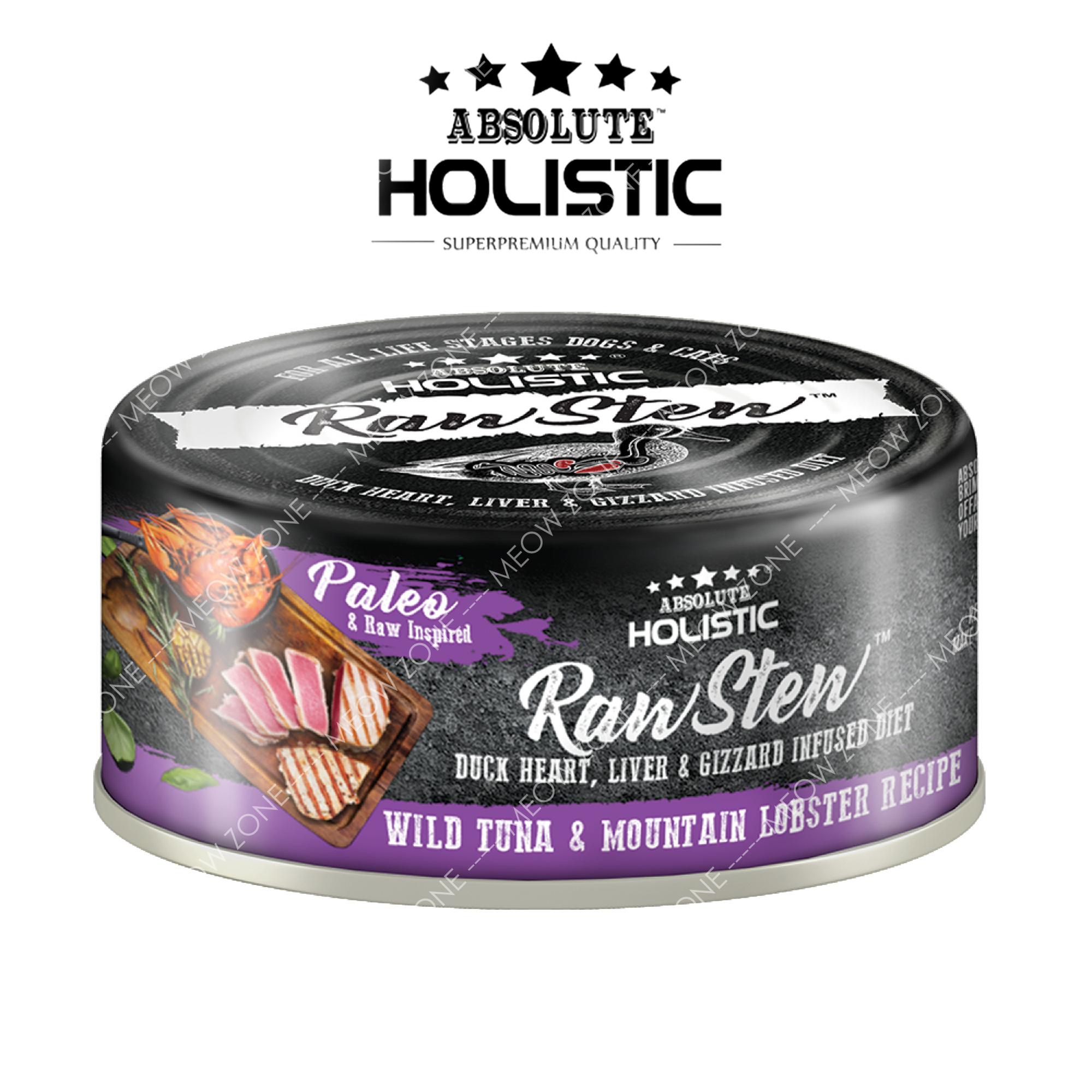 Raw Stew頂級鮮肉主食罐 - 鴨+野生白肉金槍魚+龍蝦 Duck & Tuna & Lobster Recipe 80g