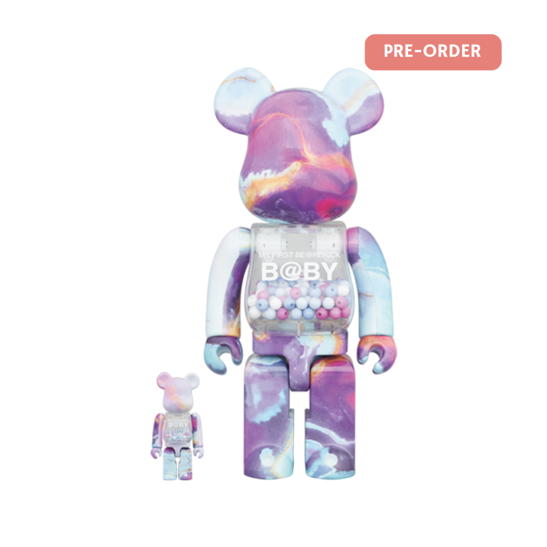 MY FIRST BEARBRICK BABY MARBLE 雲石 Ver. 100％ & 400％
