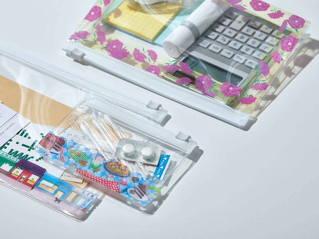 牡丹花款 Soda 透明PET膠帶 寬20MM ｜KING JIM