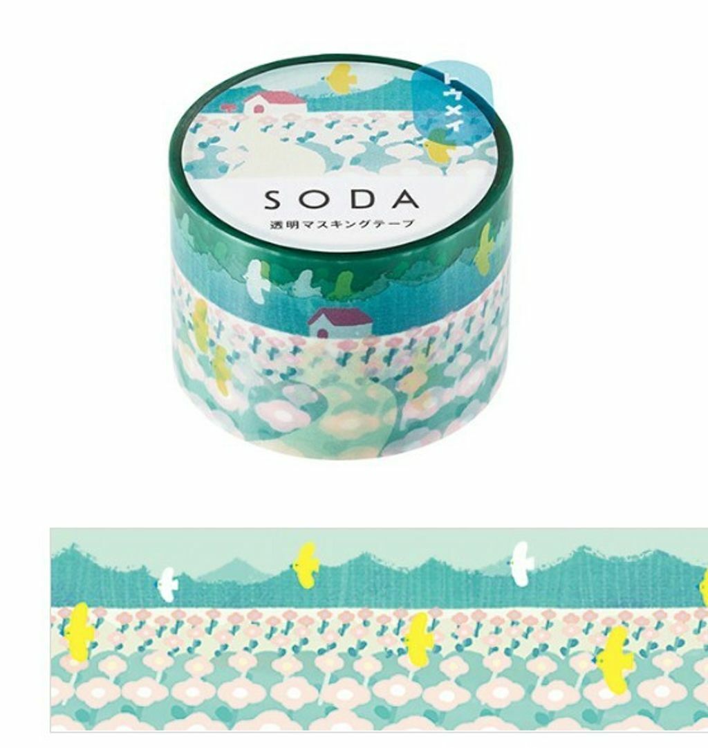 家鄉款 Soda 透明PET膠帶 寬30MM ｜KING JIM