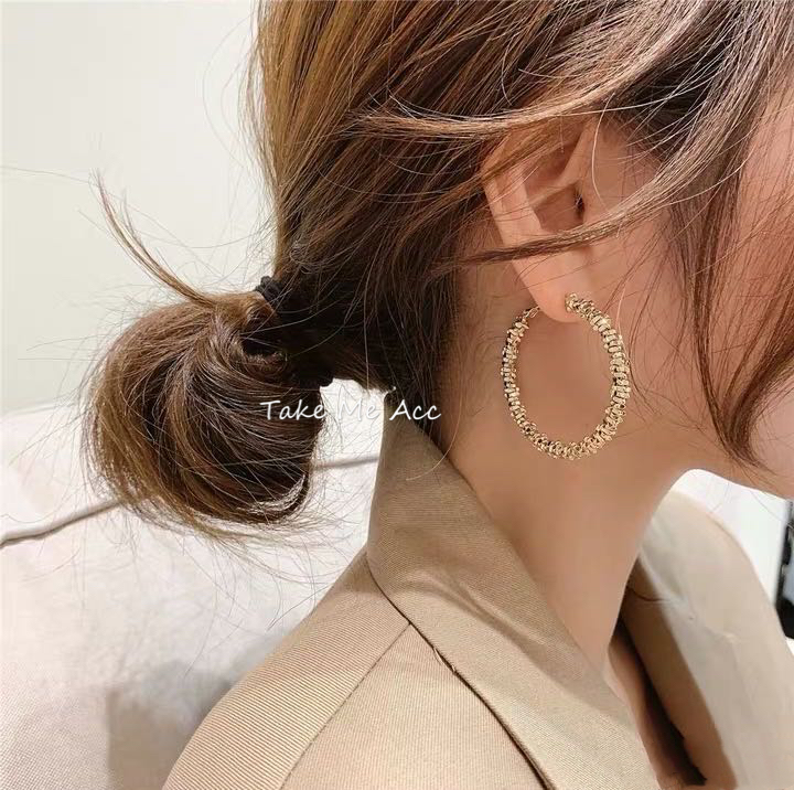 星光熠熠圈圈 │ 純銀針耳環