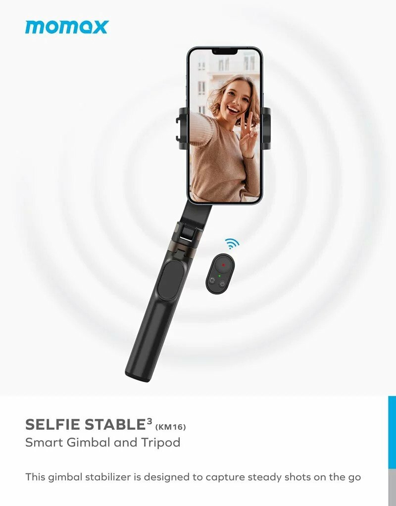 MOMAX Selfie Stable 3 迷你穩定器自拍三腳架 (KM16D)