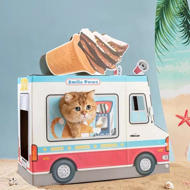 Smile Paws 雪糕車貓屋(內附貓抓板）